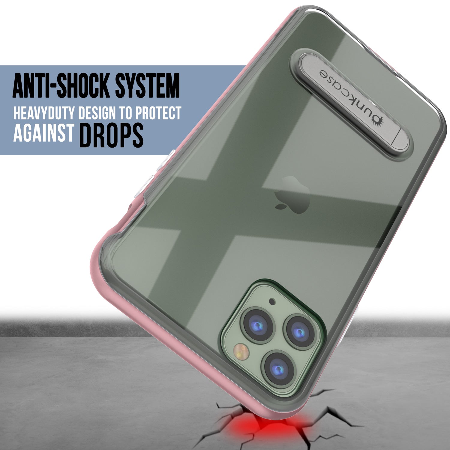 iPhone 11 Pro Max Case, PUNKcase [LUCID 3.0 Series] [Slim Fit] Armor Cover w/ Integrated Screen Protector [Rose Gold]