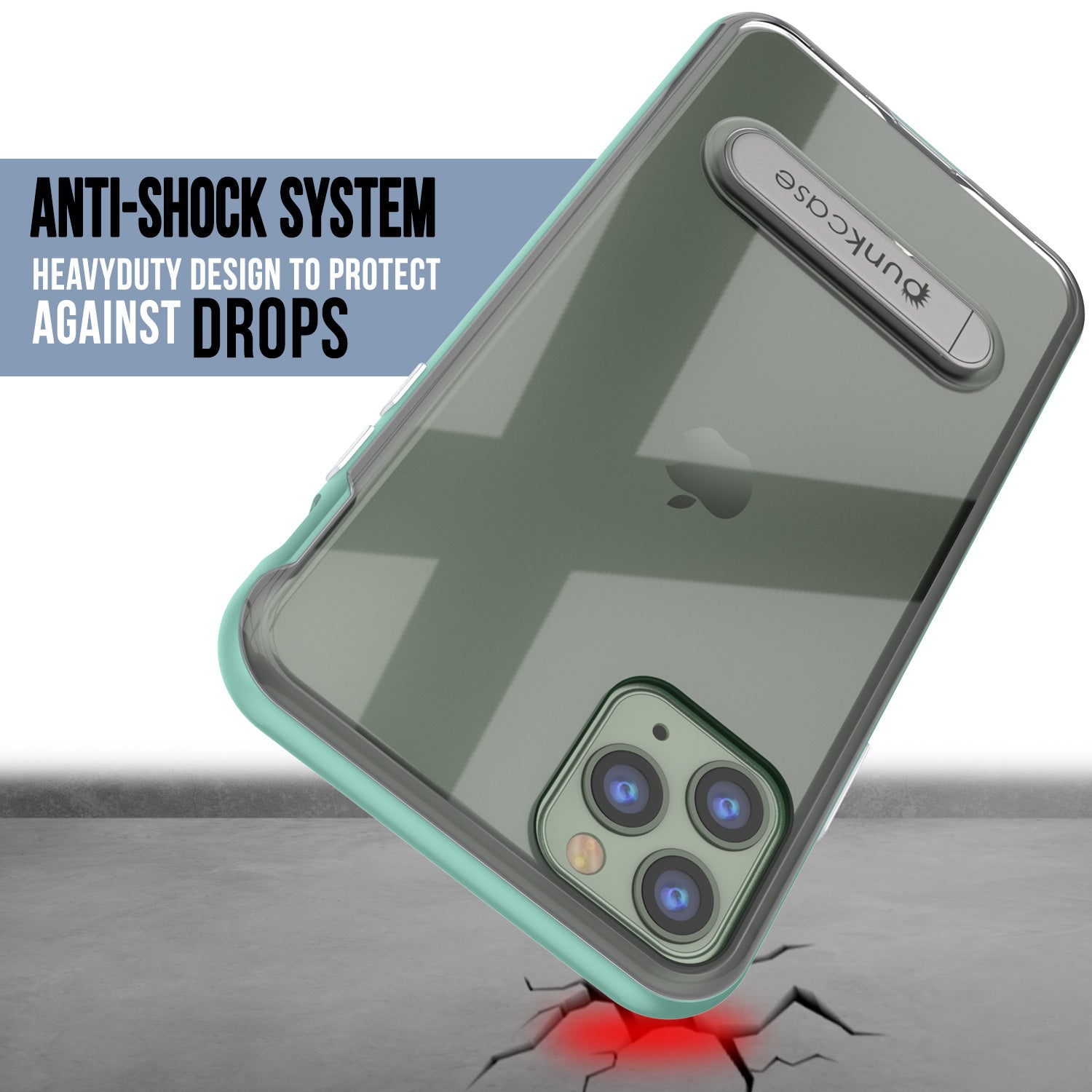 iPhone 11 Pro Case, PUNKcase [LUCID 3.0 Series] [Slim Fit] Armor Cover w/ Integrated Screen Protector [Teal]