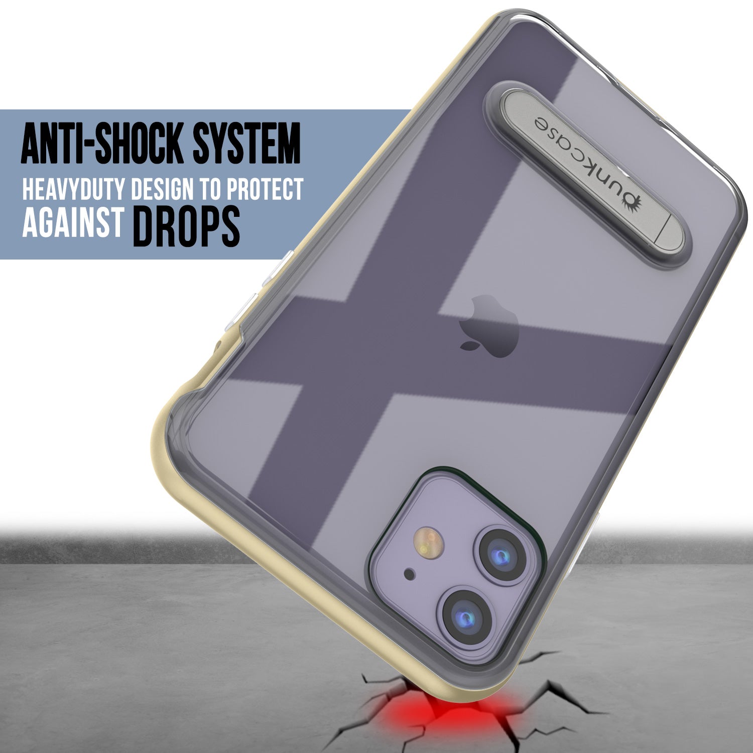 iPhone 11 Case, PUNKcase [LUCID 3.0 Series] [Slim Fit] Armor Cover w/ Integrated Screen Protector [Gold]