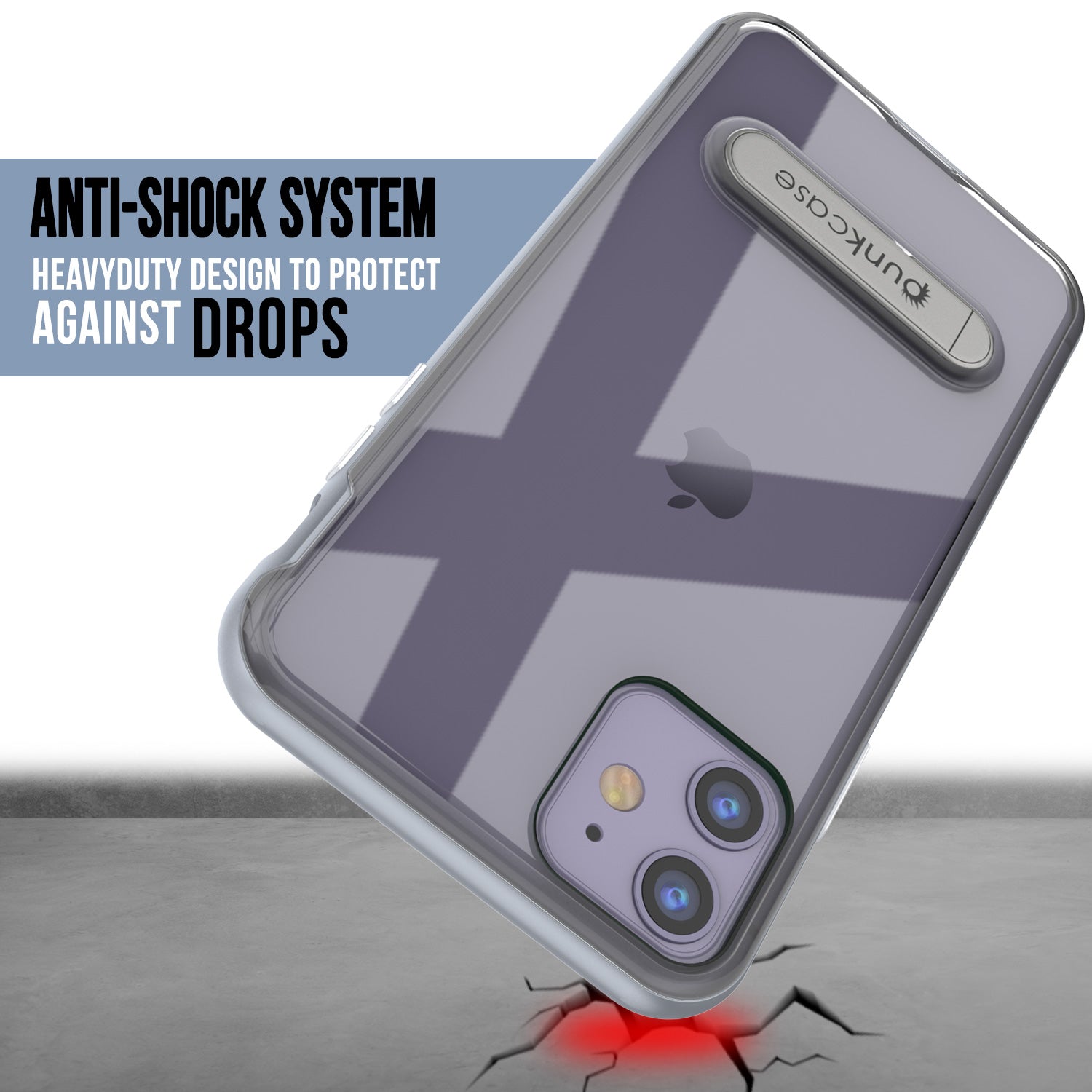 iPhone 11 Case, PUNKcase [LUCID 3.0 Series] [Slim Fit] Armor Cover w/ Integrated Screen Protector [Silver]