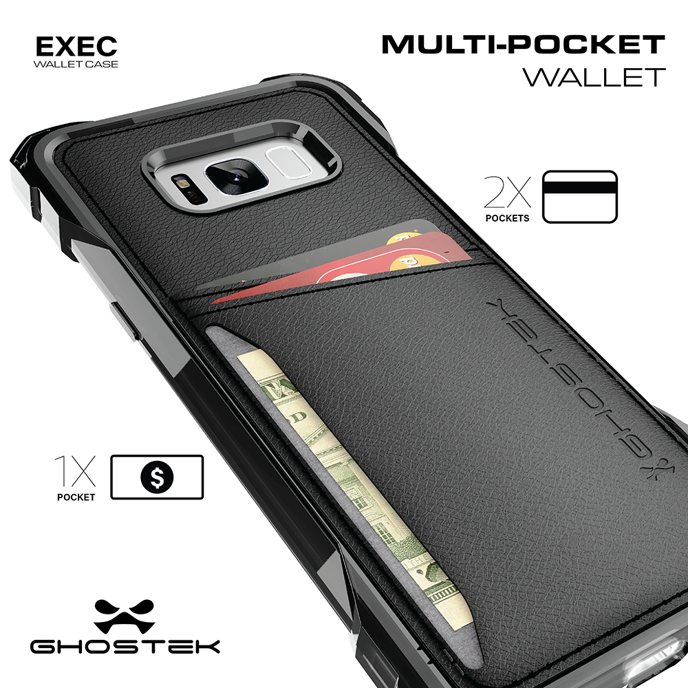 Galaxy S8 Wallet Case, Ghostek Exec Black Series | Slim Armor Hybrid I punkcase Galaxy S8 Wallet Case, Ghostek Exec Black Series | Slim Armor Hybrid I punkcase