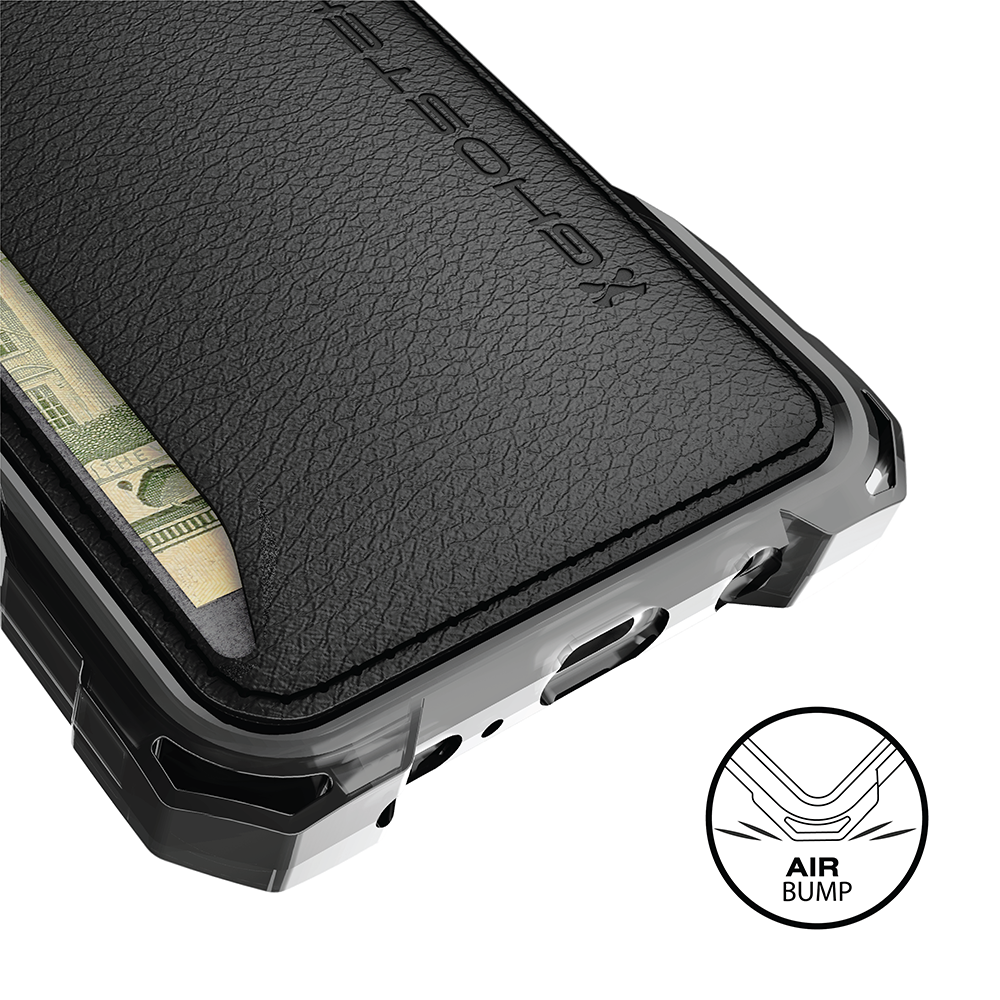 Galaxy S8+ Plus Wallet Case, Ghostek® Exec Red Series | Slim Armor Hybrid Impact Bumper | TPU PU Leather Credit Card Slot Holder Sleeve Cover