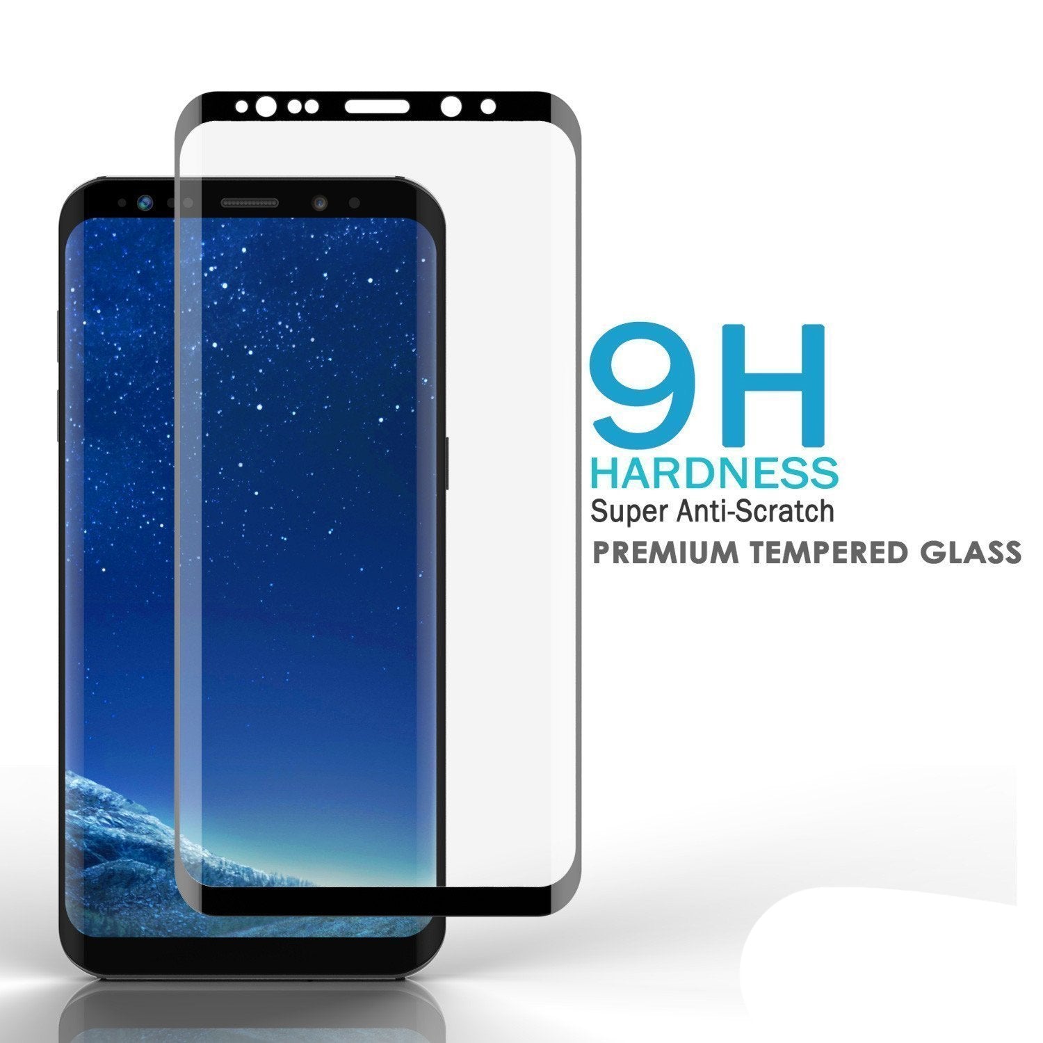 Galaxy S10+ Plus Black Punkcase Glass SHIELD Tempered Glass Screen Protector 0.33mm Thick 9H Glass