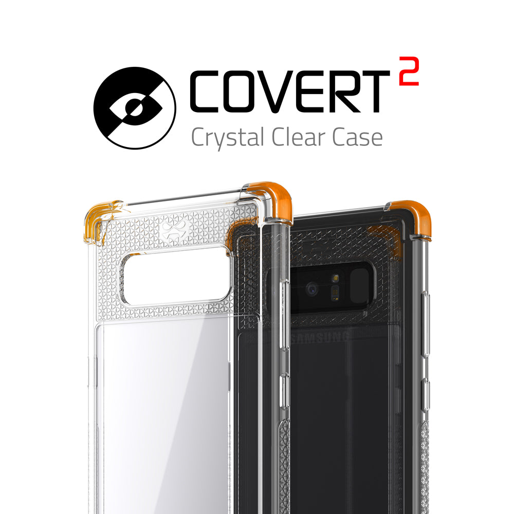 Galaxy Note 8 Ultra Shock Drop Protection Metal Case | Orange