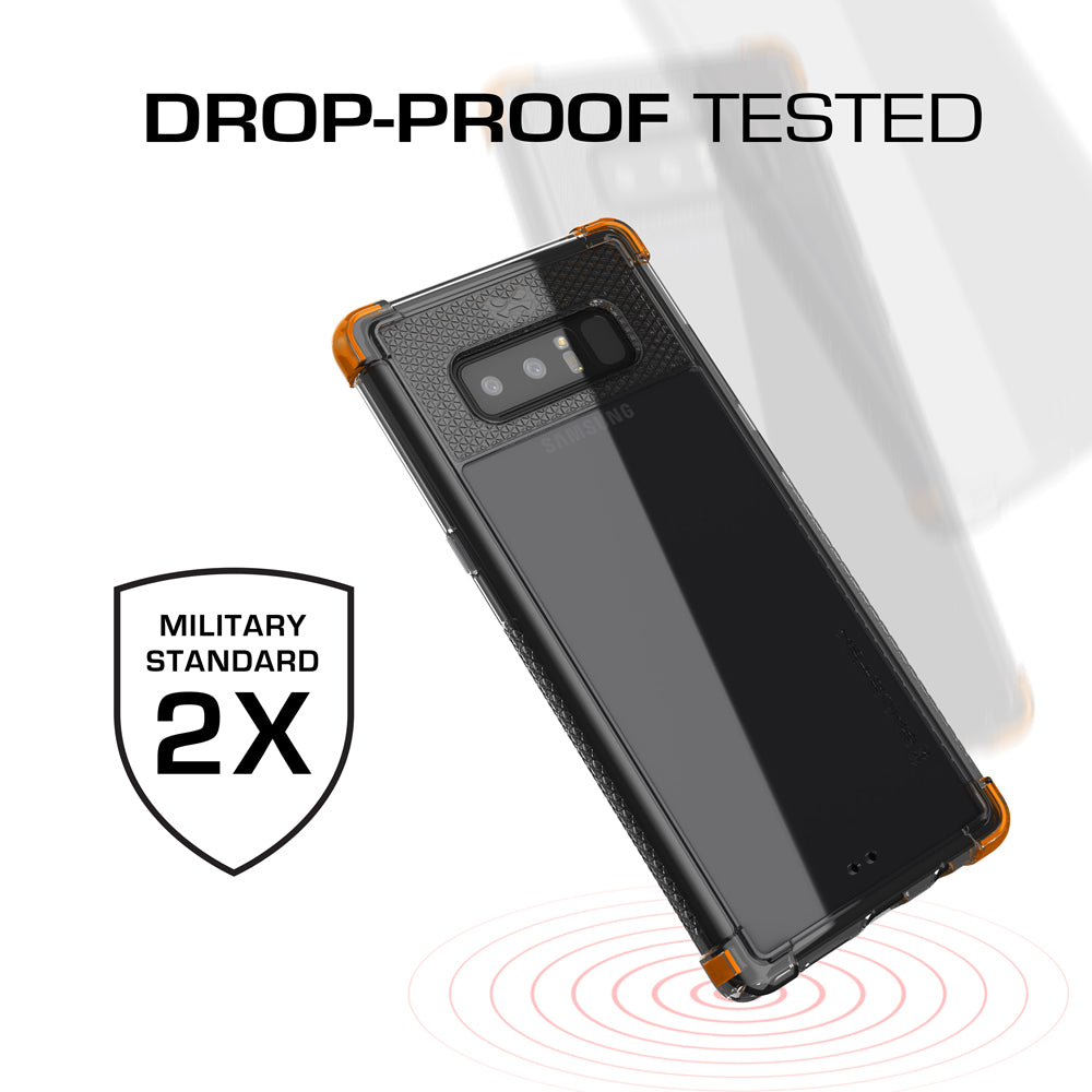 Galaxy Note 8 Ultra Shock Drop Protection Metal Case | Orange