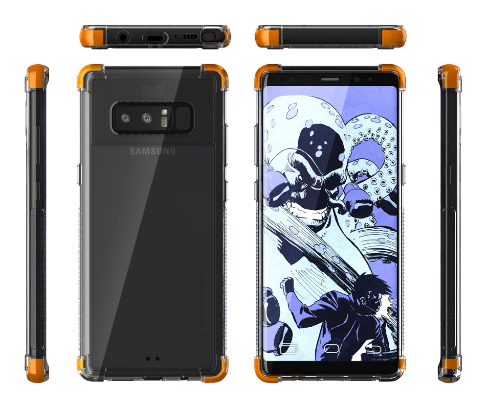 Galaxy Note 8 Ultra Shock Drop Protection Metal Case | Orange