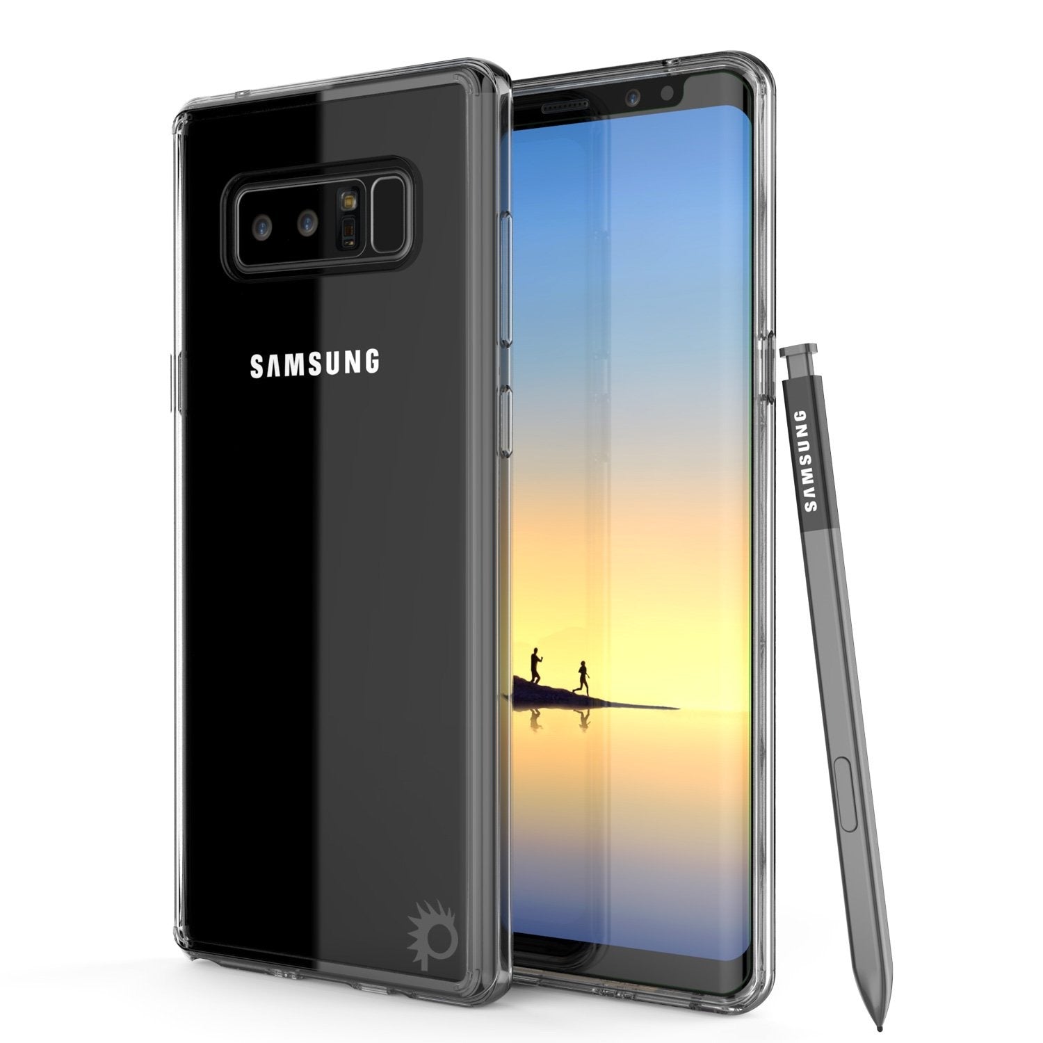 Galaxy Note 8 Screen Protector W/ Anti-Shock Proof Case [Crystal Black]