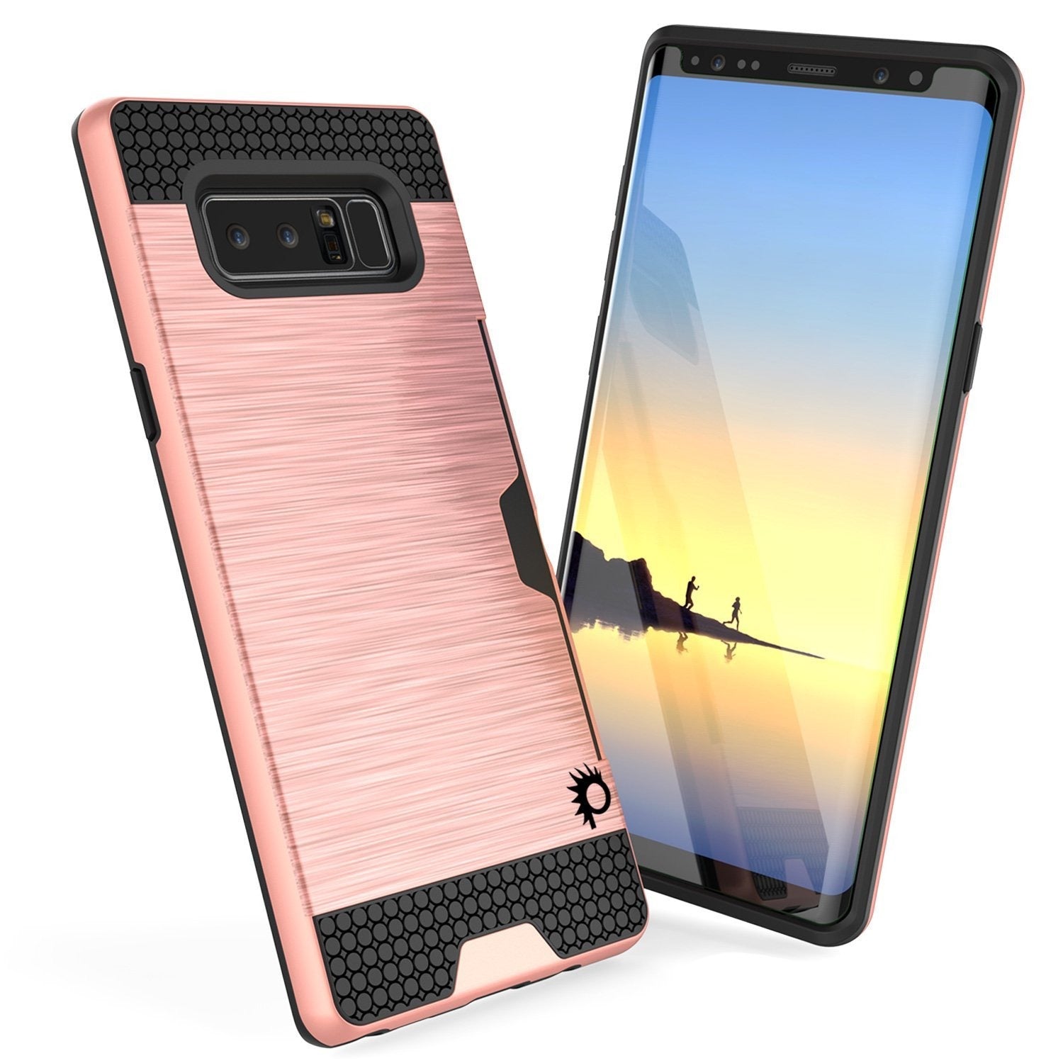 Galaxy Note 8 Dual-Layer Ultra Screen Protector Case W/ Card Slot [Rose]