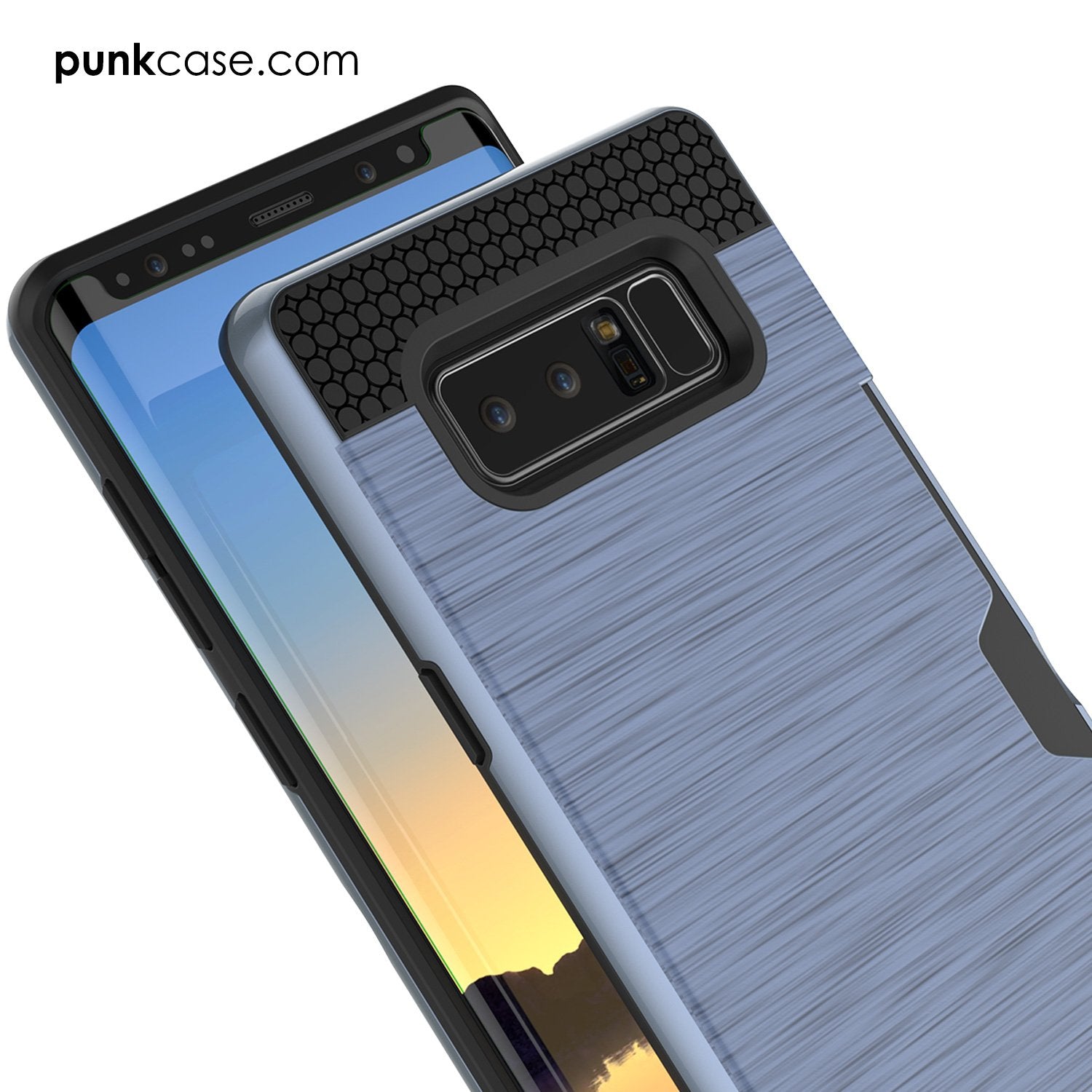 Galaxy Note 8 Dual-Layer Ultra Screen Protector Case W/ Card Slot [Navy]