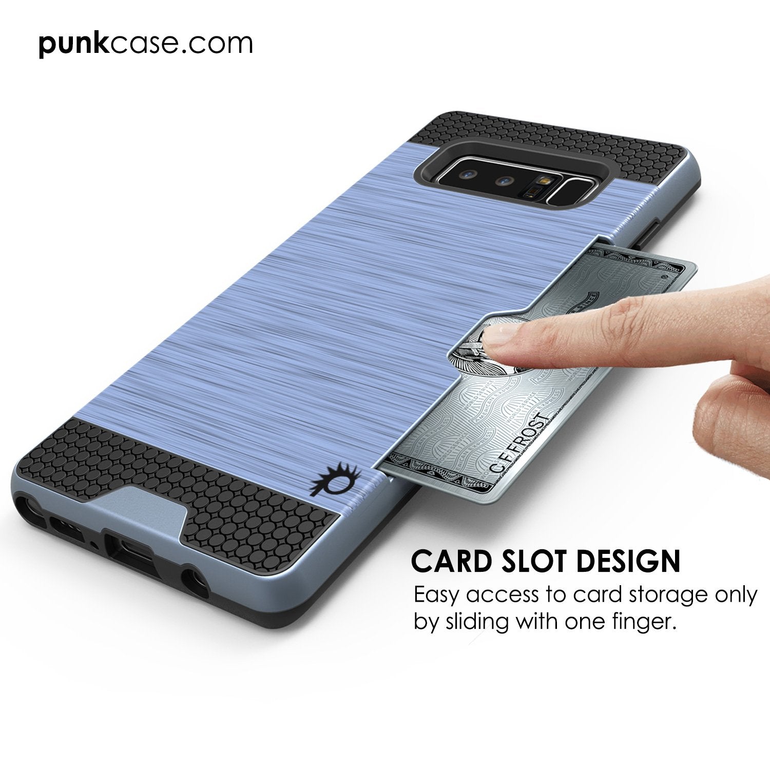 Galaxy Note 8 Dual-Layer Ultra Screen Protector Case W/ Card Slot [Navy]