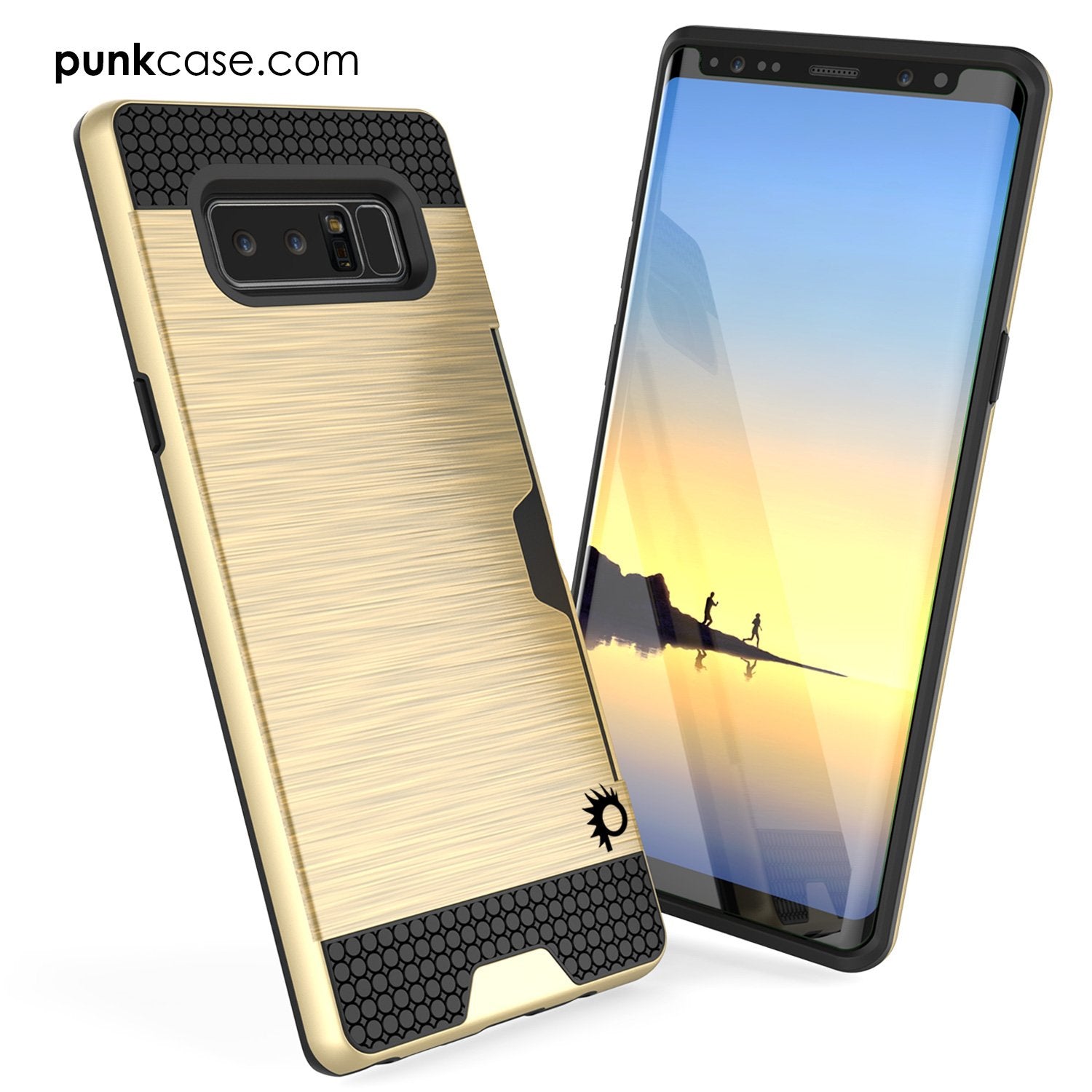 Galaxy Note 8 Dual-Layer Ultra Screen Protector Case W/ Card Slot [Gold]