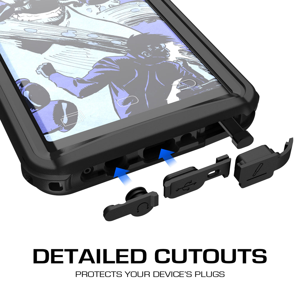 Galaxy Note 8, Ghostek Nautical Series Waterproof Case for Samsung Galaxy Note 8 Heavy Duty | Black