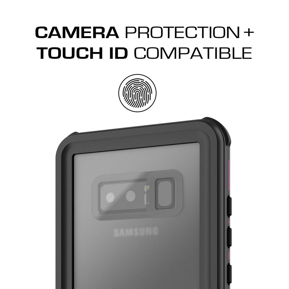 Galaxy Note 8, Ghostek Nautical Series Waterproof Case for Samsung Galaxy Note 8 Heavy Duty | Pink