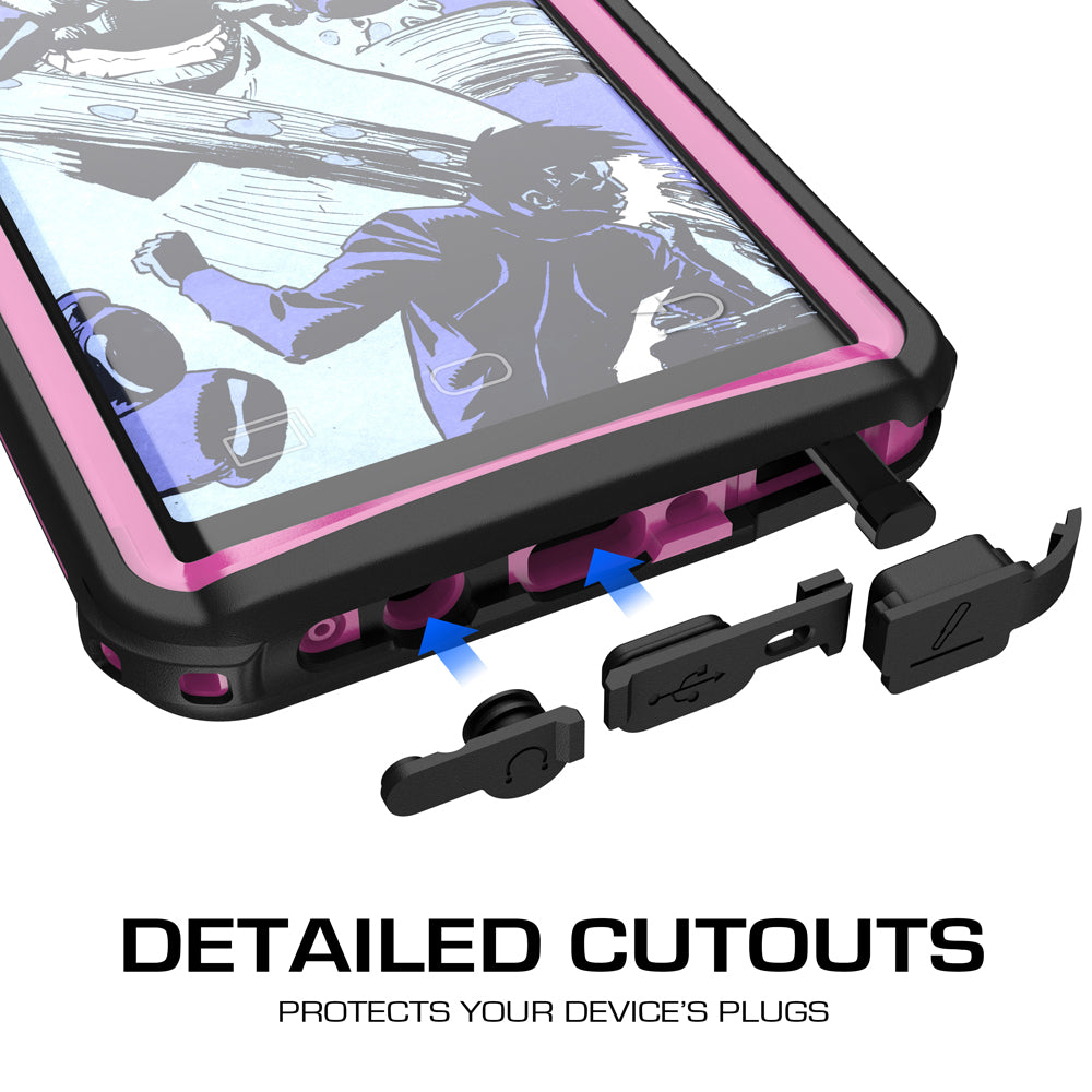Galaxy Note 8, Ghostek Nautical Series Waterproof Case for Samsung Galaxy Note 8 Heavy Duty | Pink