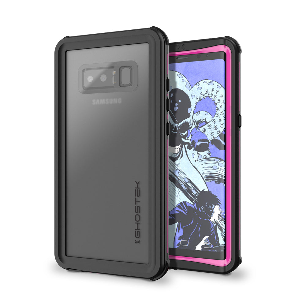 Galaxy Note 8, Ghostek Nautical Series Waterproof Case for Samsung Galaxy Note 8 Heavy Duty | Pink