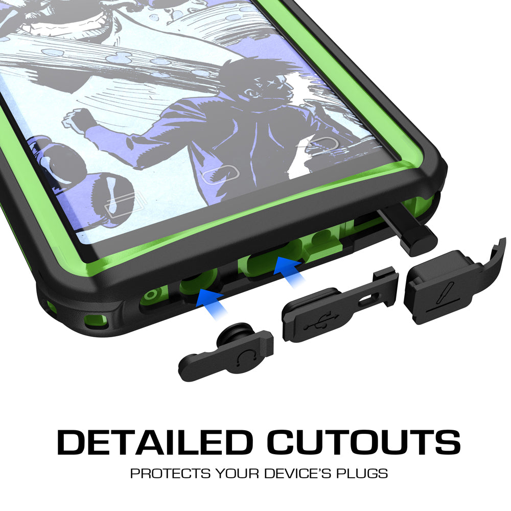 Galaxy Note 8, Ghostek Nautical Series Waterproof Case for Samsung Galaxy Note 8 Heavy Duty | Green