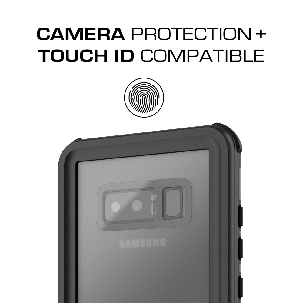 Galaxy Note 8 Case, Ghostek Nautical Slim Shockproof Waterproof Armor Cover | White