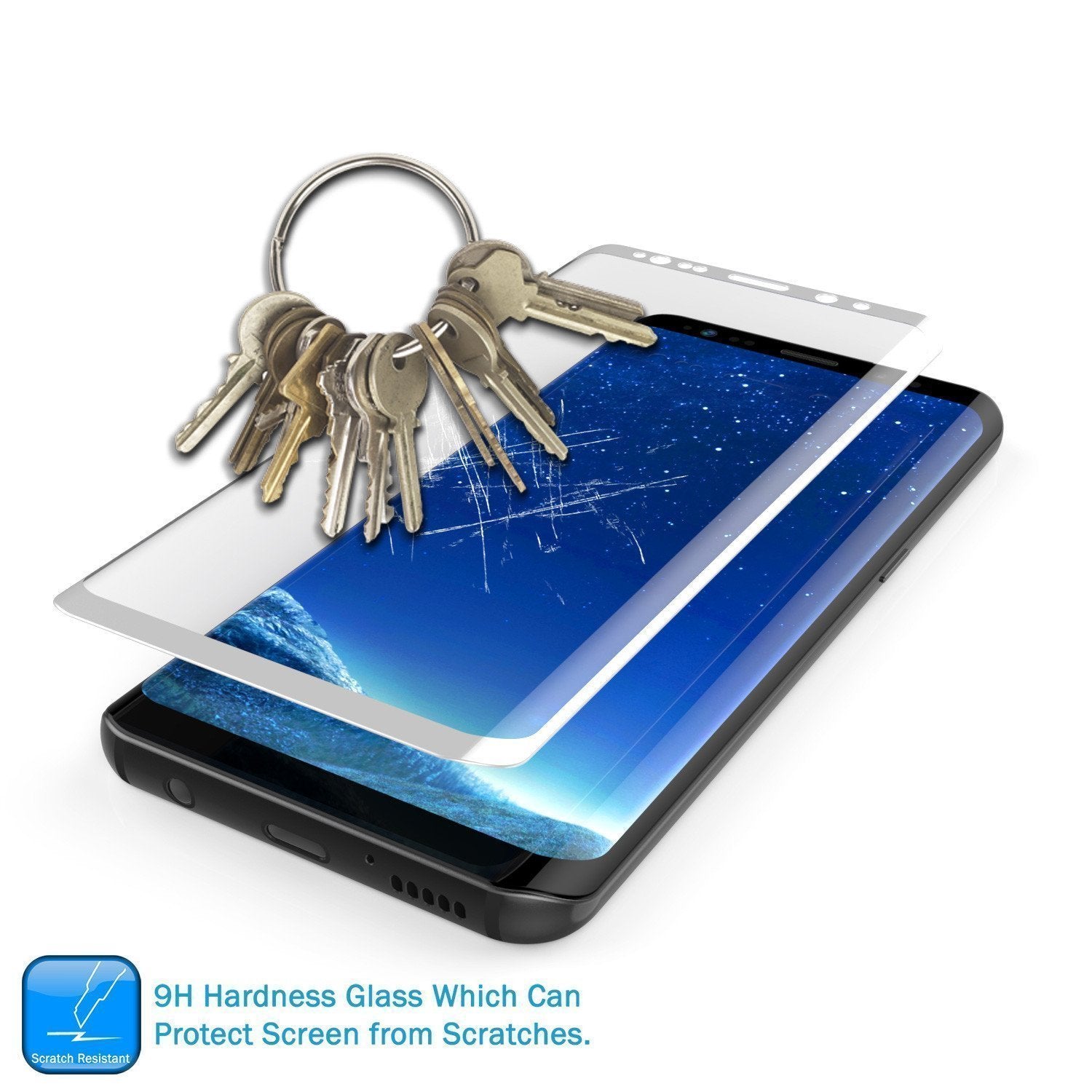 Galaxy S20+ Plus White Punkcase Glass SHIELD Tempered Glass Screen Protector 0.33mm Thick 9H Glass