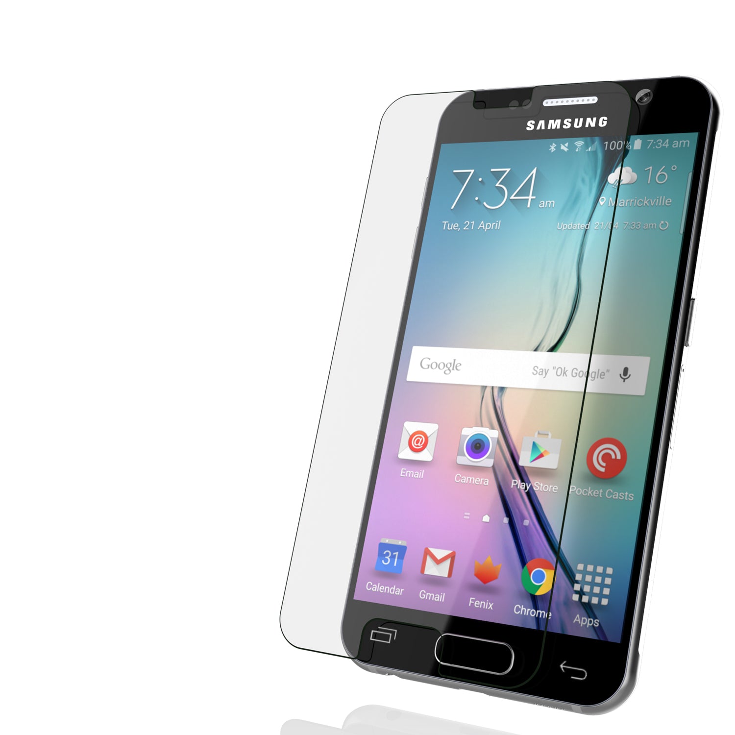 Galaxy S6 Clear Punkcase Glass SHIELD Tempered Glass Screen Protector 0.33mm Thick 9H Glass