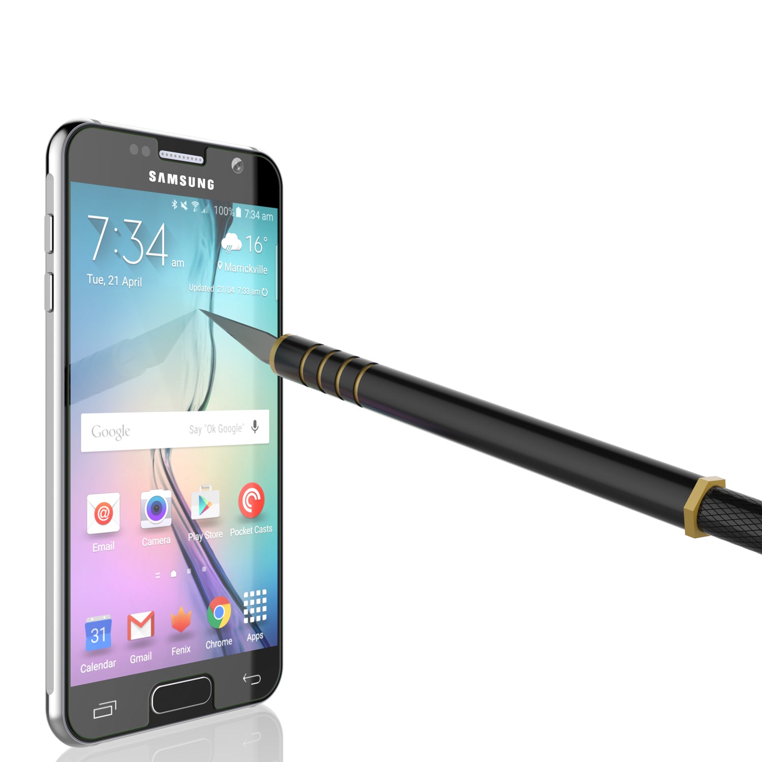 Galaxy S6 Clear Punkcase Glass SHIELD Tempered Glass Screen Protector 0.33mm Thick 9H Glass