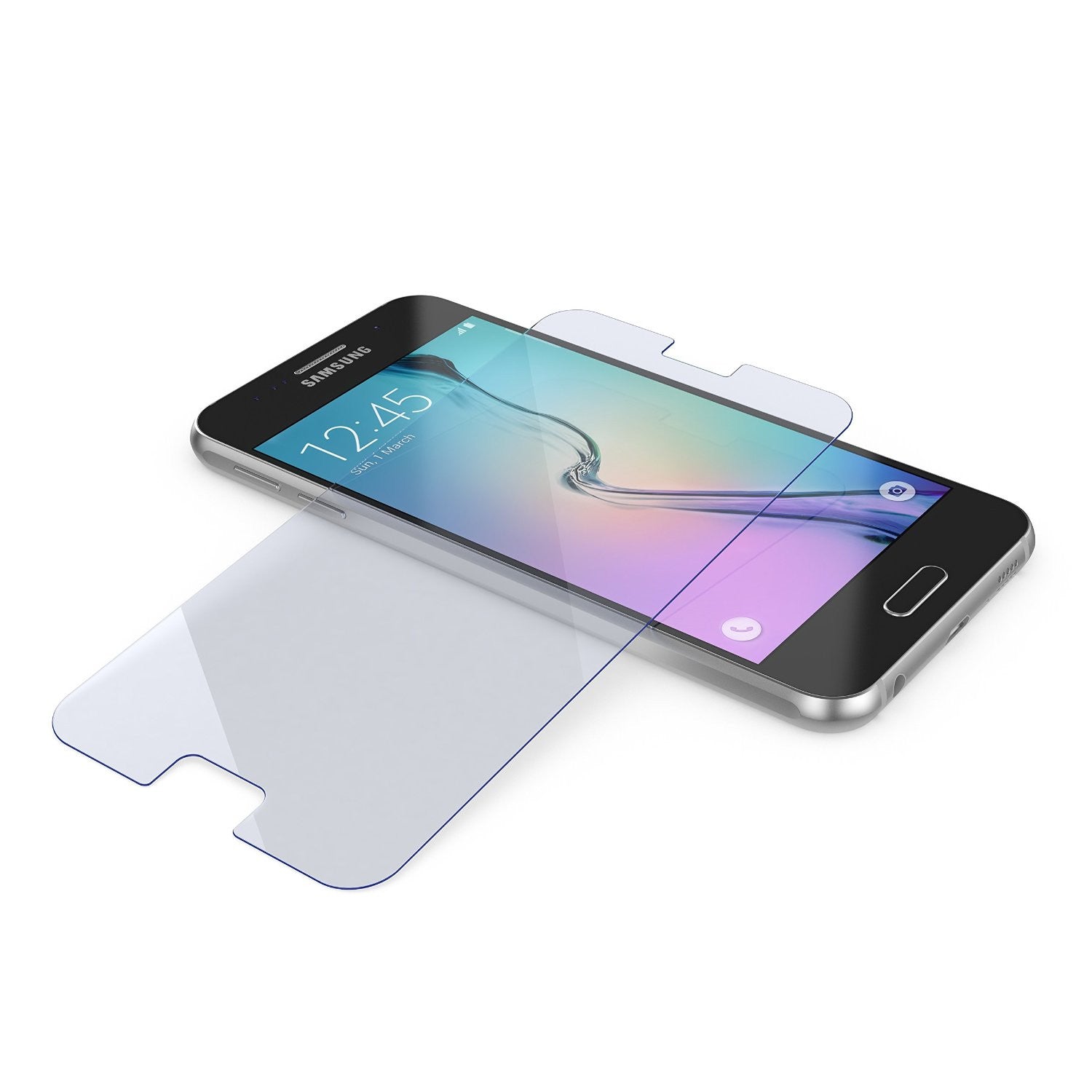 Galaxy S6 Screen Protector, Ghostek Glass Armor Tempered Glass Screen Protector 0.33mm Thick 9H