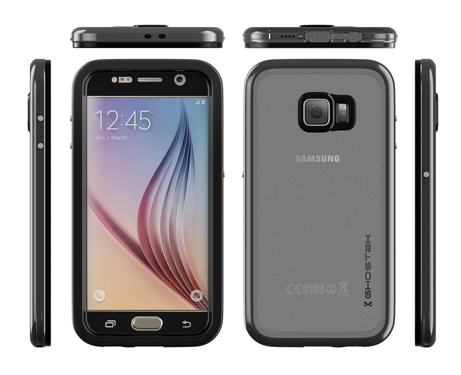 Galaxy S6 Waterproof Case, Ghostek Atomic 2.0 Black  Water/Shock/Dirt/Snow Proof | Lifetime Warranty
