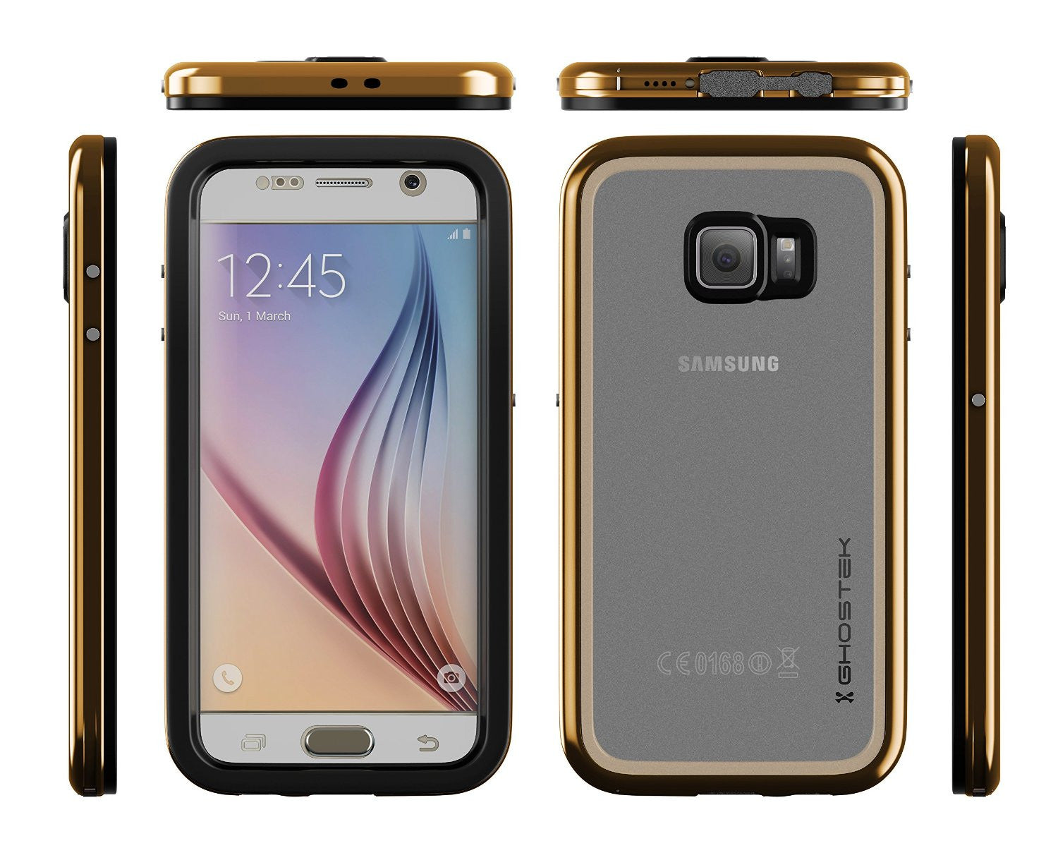 Galaxy S6 Waterproof Case, Ghostek Atomic 2.0 Gold  Water/Shock/Dirt/Snow Proof | Lifetime Warranty