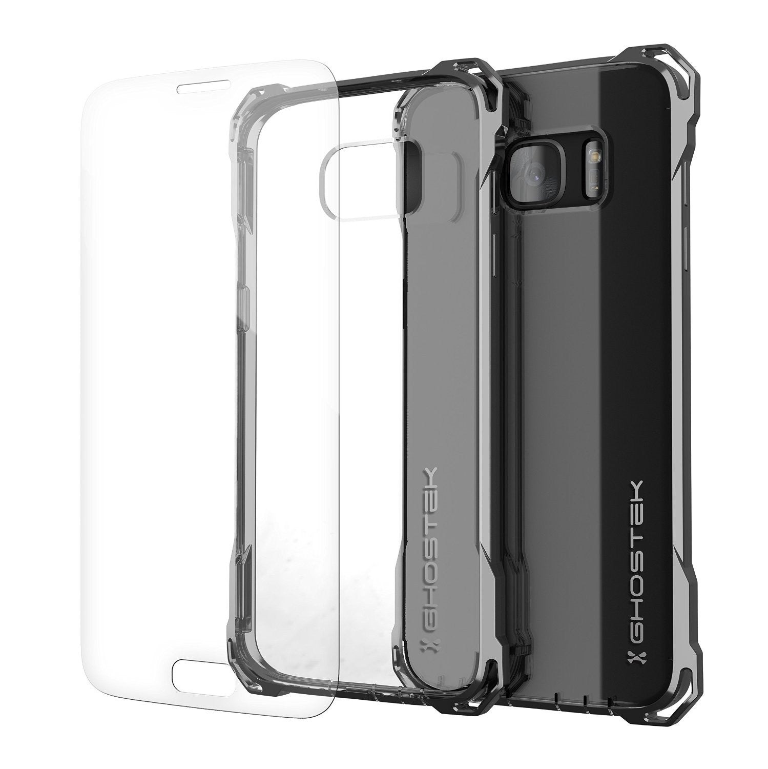 S7 Edge Case, Ghostek® Covert Dark Grey  Premium Impact Cover w/Screen Protector | Warranty