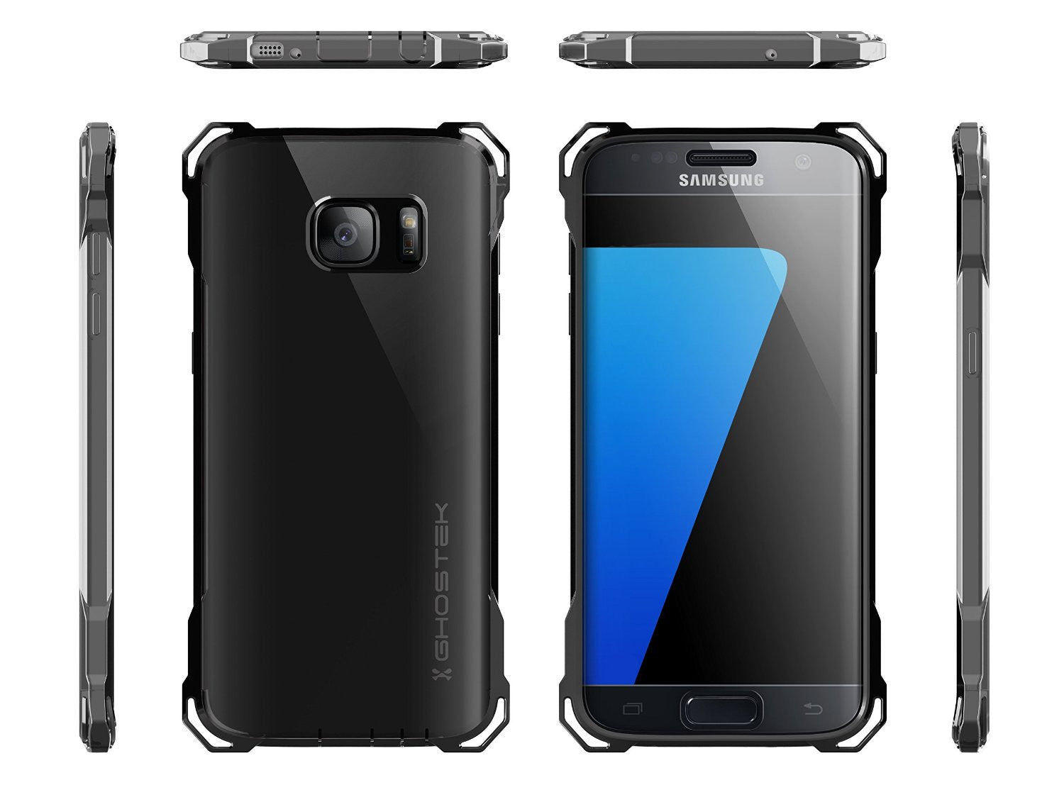 S7 Edge Case, Ghostek® Covert Dark Grey  Premium Impact Cover w/Screen Protector | Warranty