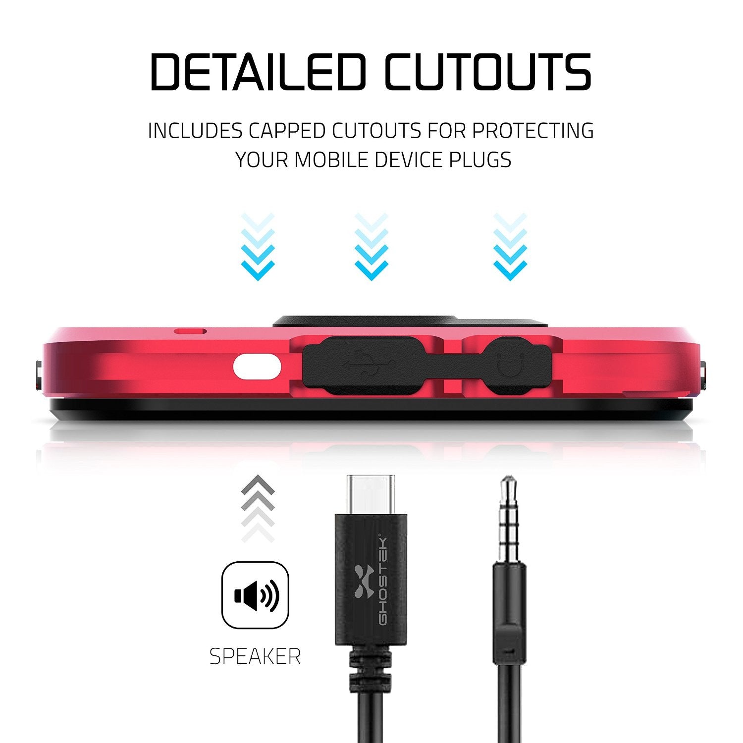 Galaxy S7 Waterproof Case, Ghostek Atomic 2.0 Red  Water/Shock/Dirt/Snow Proof | Lifetime Warranty