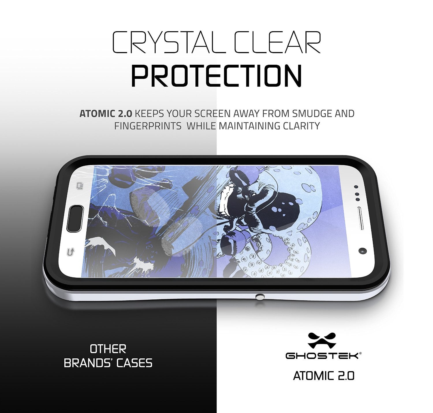 Galaxy S7 Waterproof Case, Ghostek Atomic 2.0 Silver Water/Shock/Dirt/Snow Proof | Lifetime Warranty