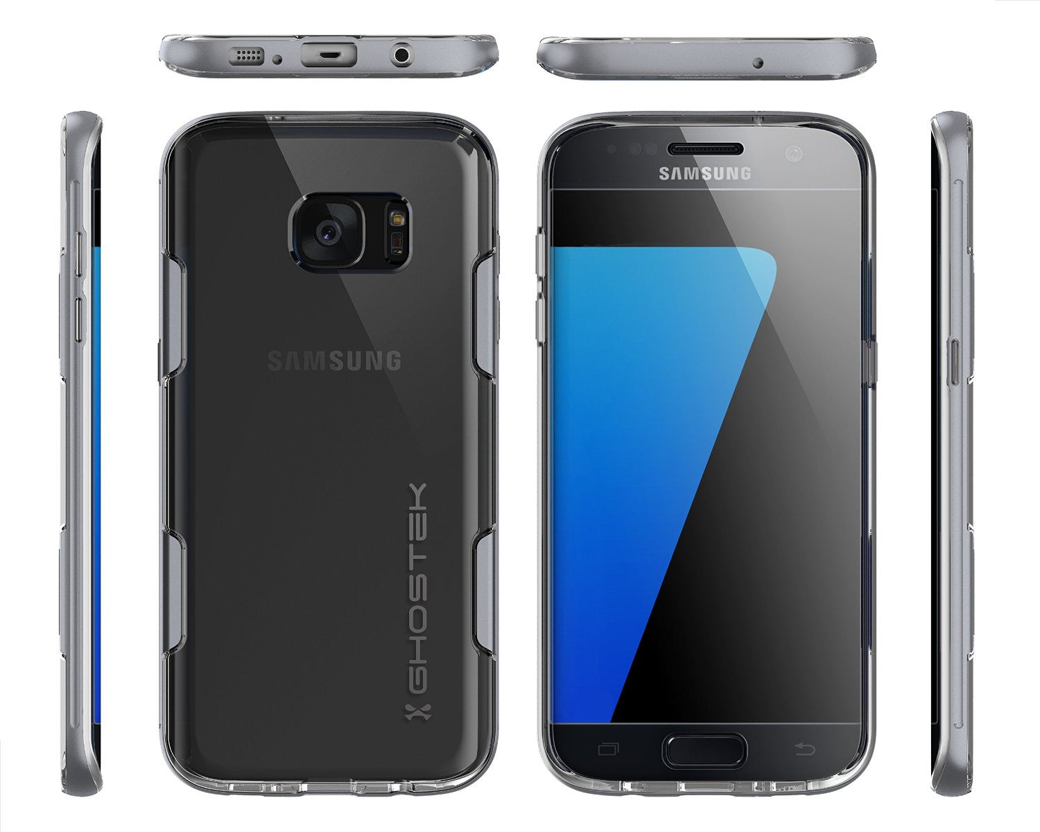 S7 Edge Case Ghostek® Cloak Silver Series Slim | Aluminum Frame Lifetime Warranty Exchange