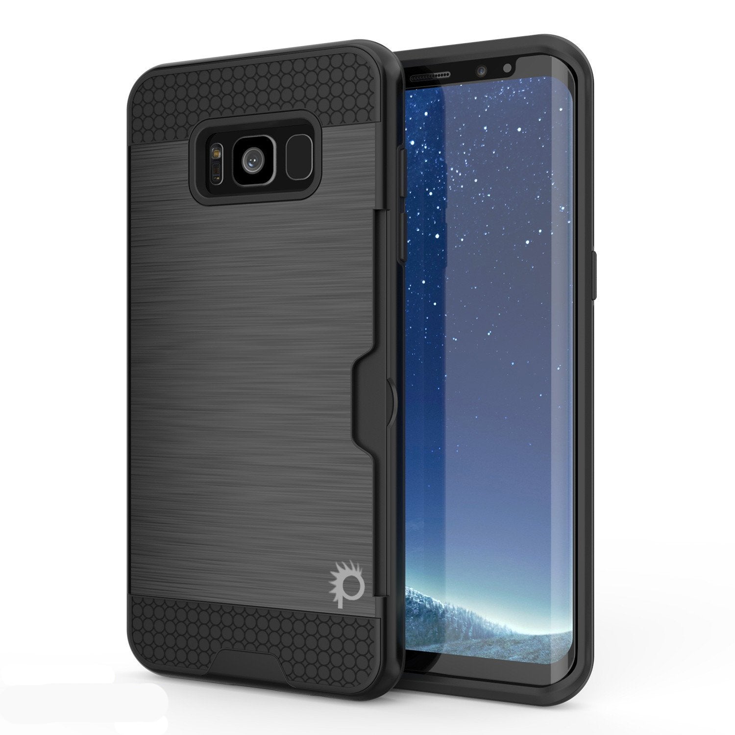 Galaxy S8 Plus Case, PUNKcase [SLOT Series] [Slim Fit] Dual-Layer Armor Cover w/Integrated Anti-Shock System, Credit Card Slot