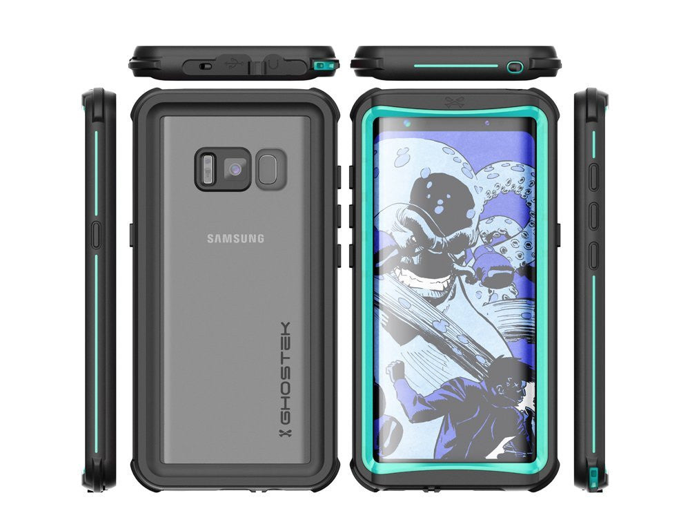 Galaxy S8 Plus Waterproof Case, Ghostek Nautical Series (Teal) | Slim Underwater Full Body Protection