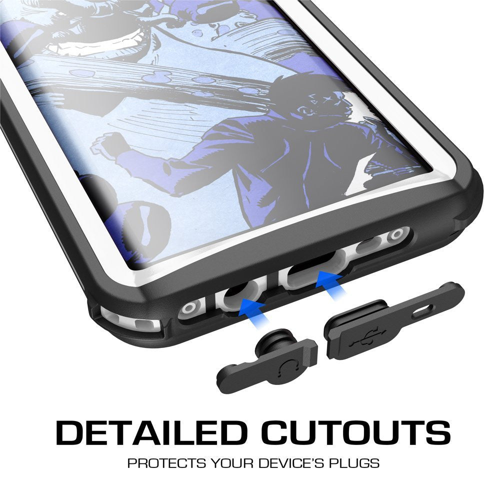 Galaxy S8 Plus Waterproof Case, Ghostek Nautical Series (White) | Slim Underwater Full Body Protection