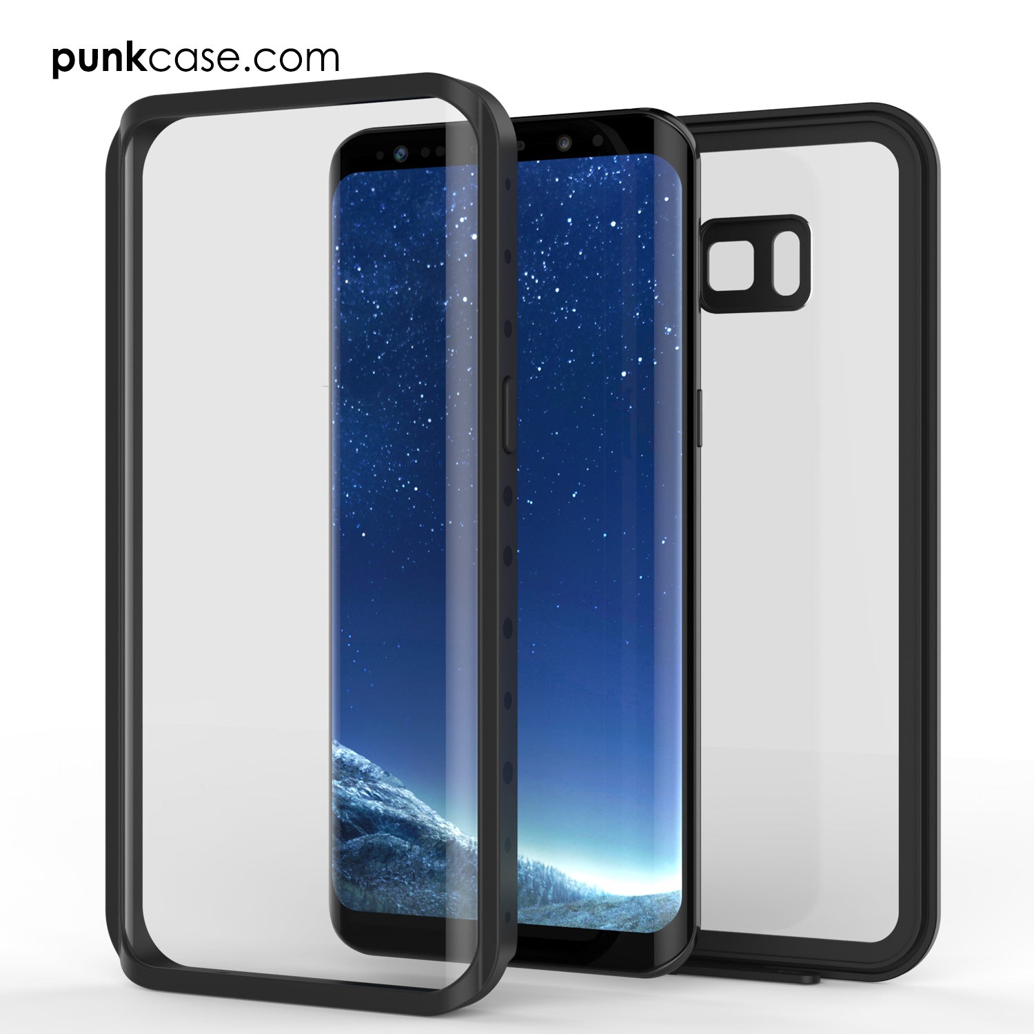Galaxy S8 Plus Waterproof Case PunkCase StudStar Clear Thin 6.6ft Underwater IP68 Shock/Snow Proof
