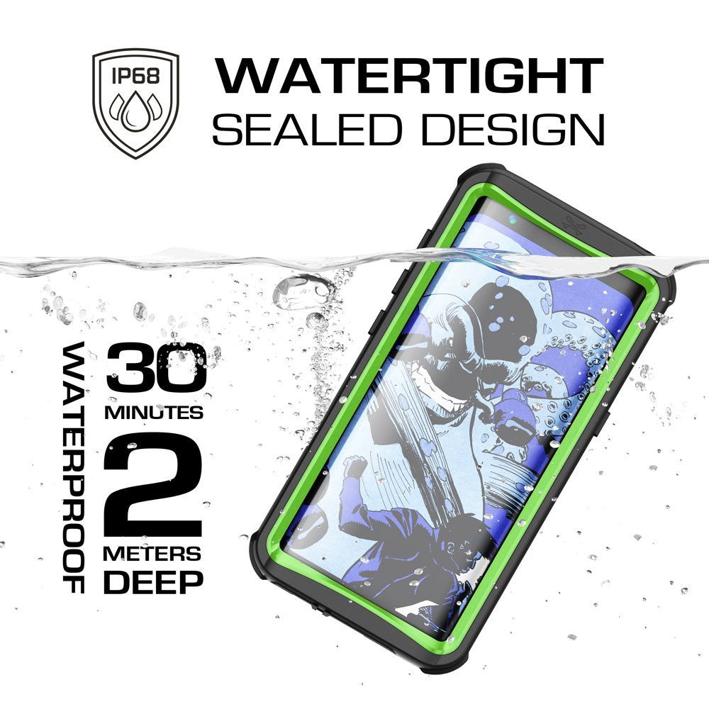 Galaxy S8 Waterproof Case, Ghostek Nautical Series (Green) | Slim Underwater Full Body Protection