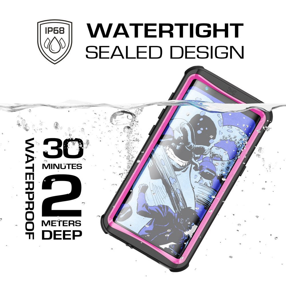 Galaxy S8 Waterproof Case, Ghostek Nautical Series (Pink) | Slim Underwater Full Body Protection