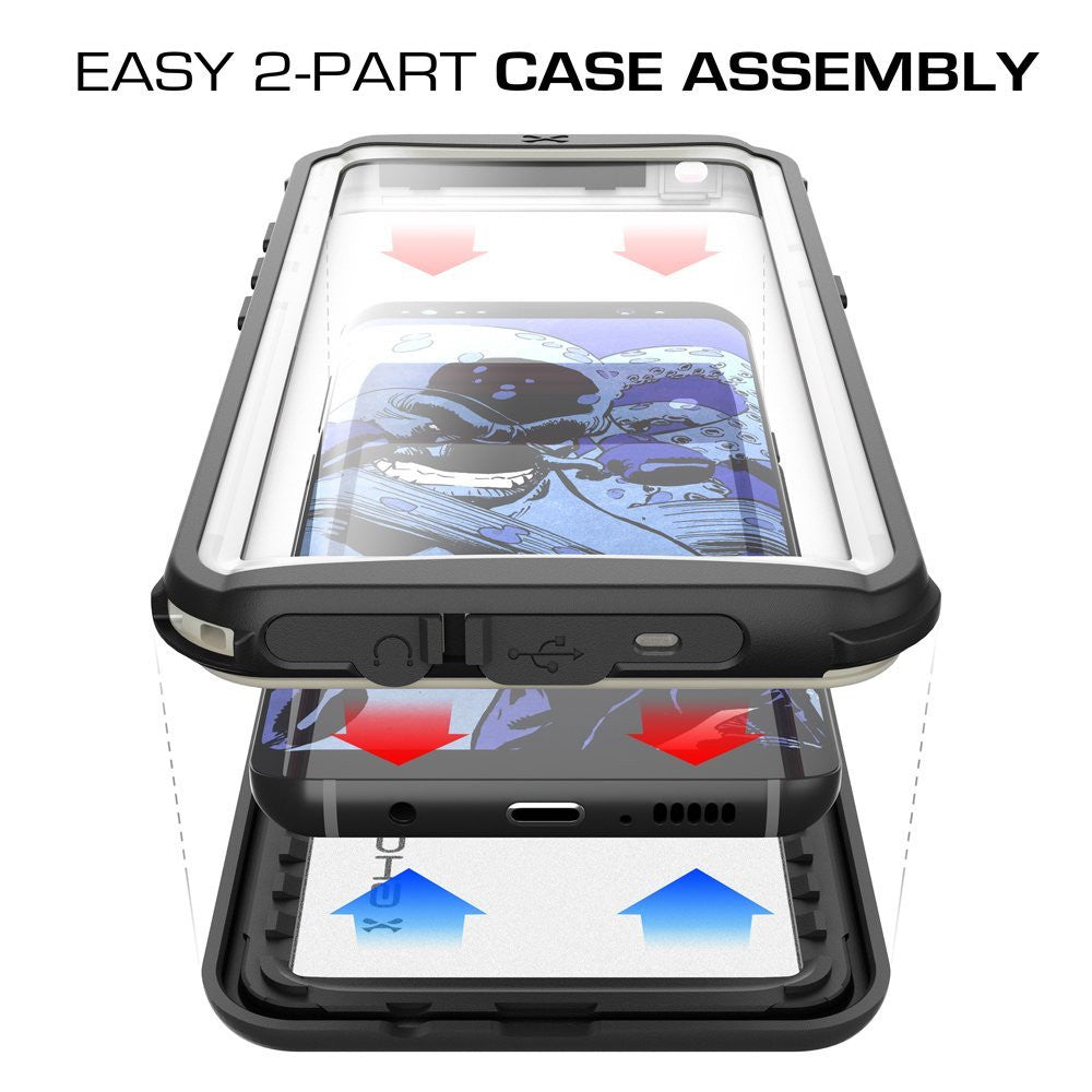 Galaxy S8 Waterproof Case, Ghostek Nautical Series (White) | Slim Underwater Full Body Protection