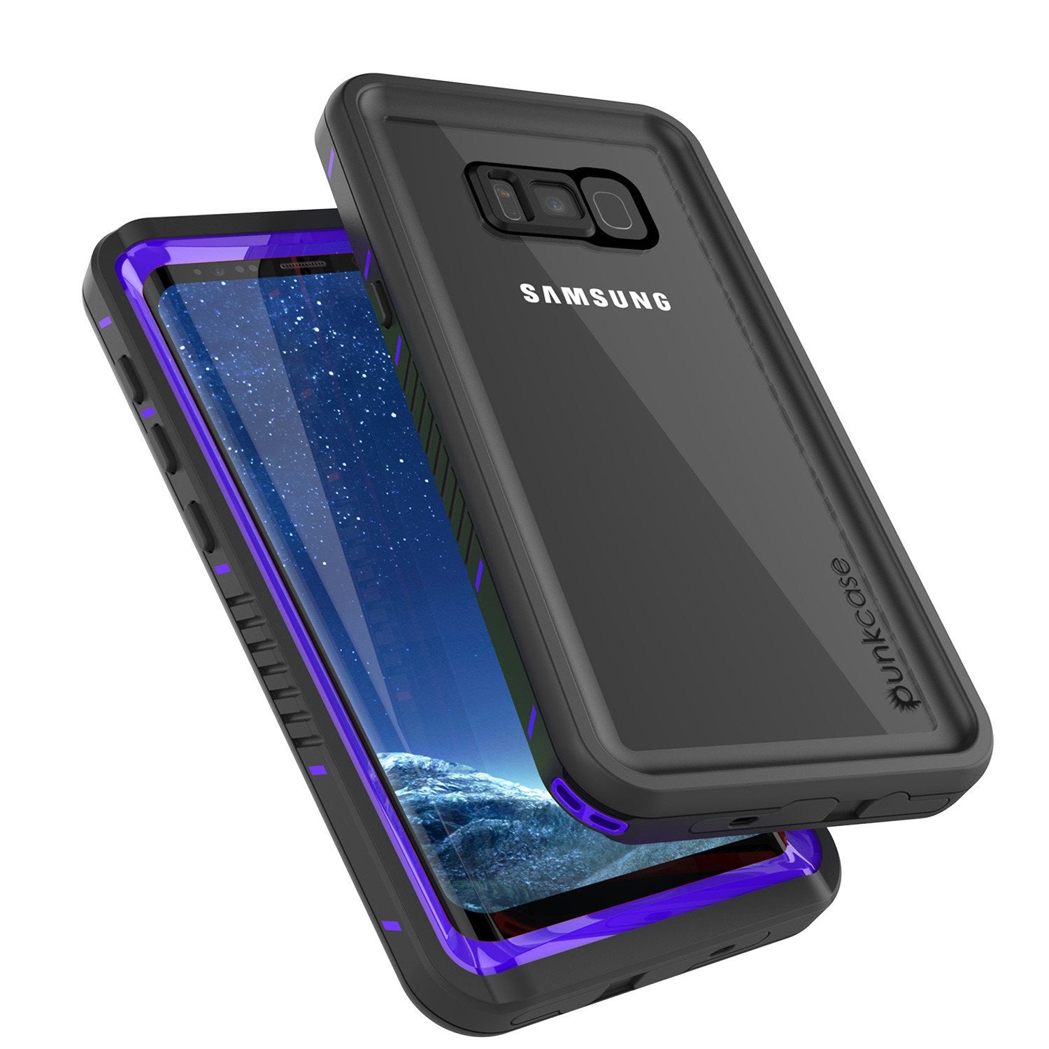 Galaxy S8 Waterproof Case, Punkcase [Extreme Series] [Slim Fit] [IP68 Certified] [Shockproof] [Snowproof] [Dirproof] Armor Cover [Purple]