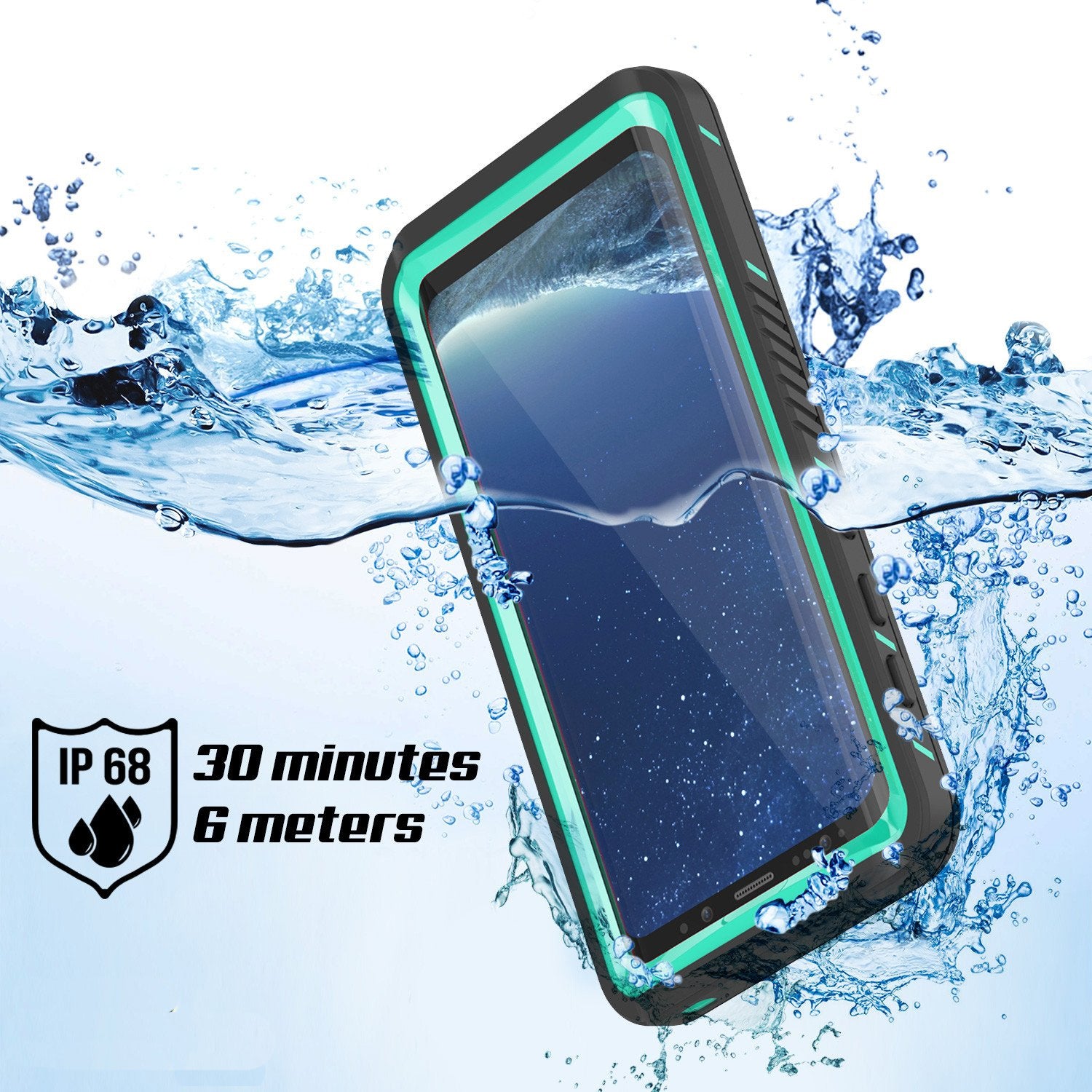 Galaxy S8 Waterproof Case, Punkcase [Extreme Series] Slim Fit with Built In Screen Protector for Samsung Galaxy S8 [Teal]
