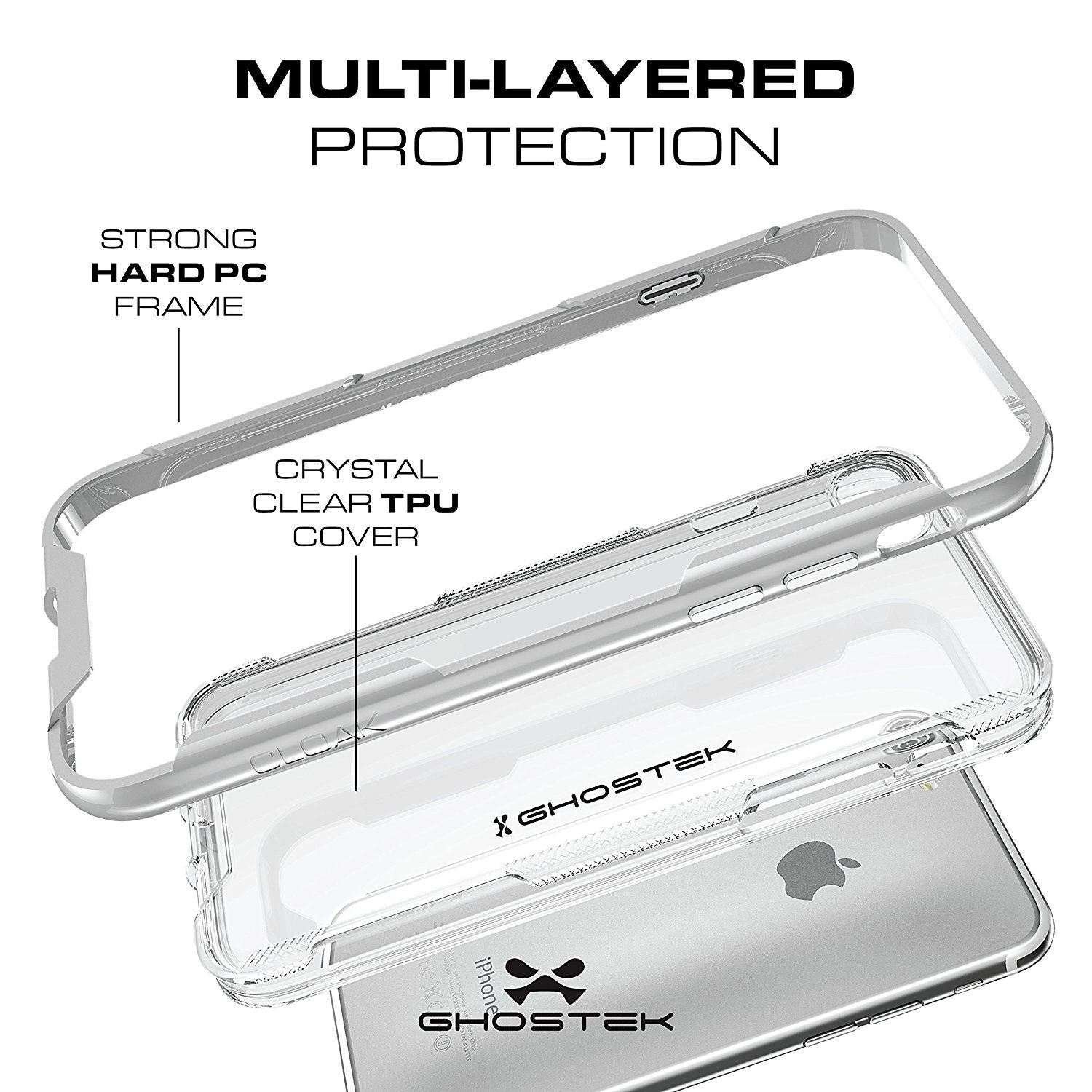 iPhone 8 Case, Ghostek Cloak 3 Series Case for iPhone 8 Case Clear Protective Case [Rose Pink]