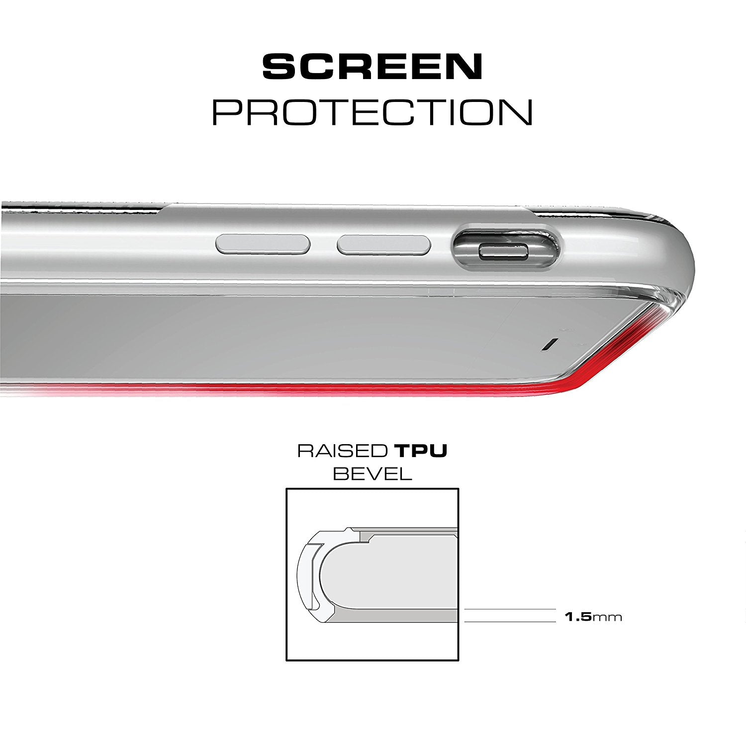 iPhone 7 Case, Ghostek Cloak 3 Series Case for iPhone 7 Case Clear Protective Case [Black]