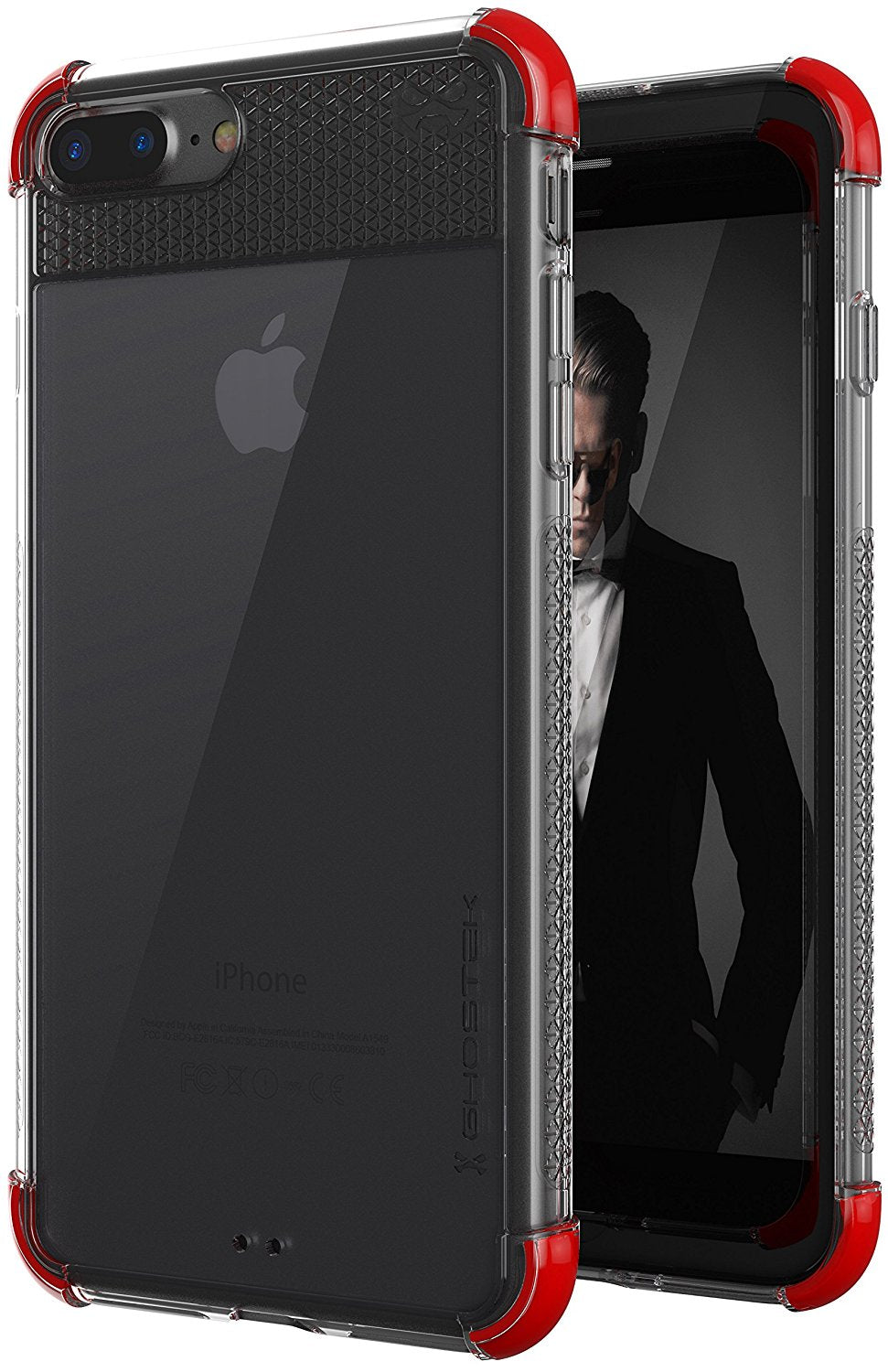 iPhone 7+ Plus Case, Ghostek Covert 2 Series for iPhone 7+ Plus Protective Case [ Red]