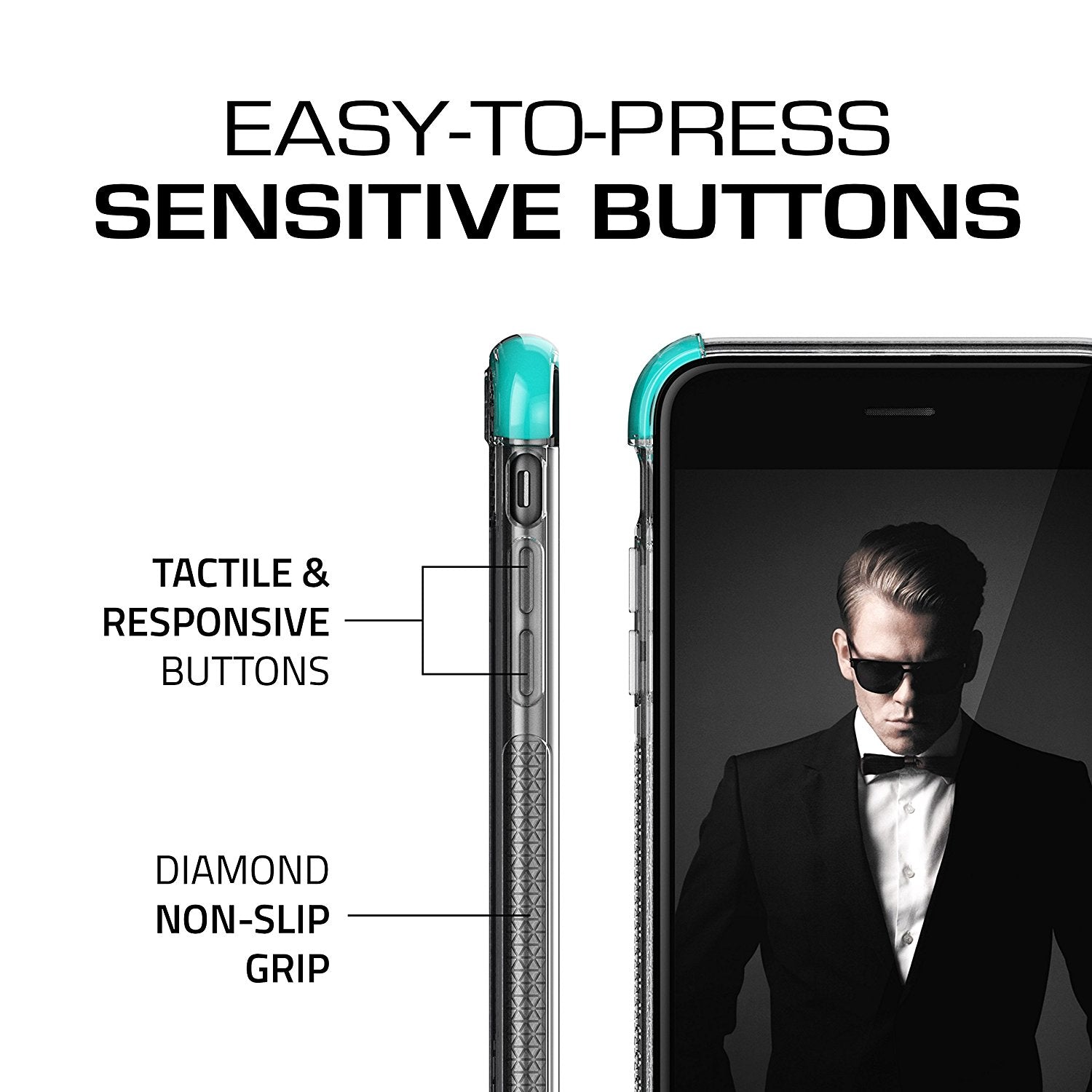 iPhone 8+ Plus Case, Ghostek Covert 2 Series for iPhone 8+ Plus Protective Case [ Teal]