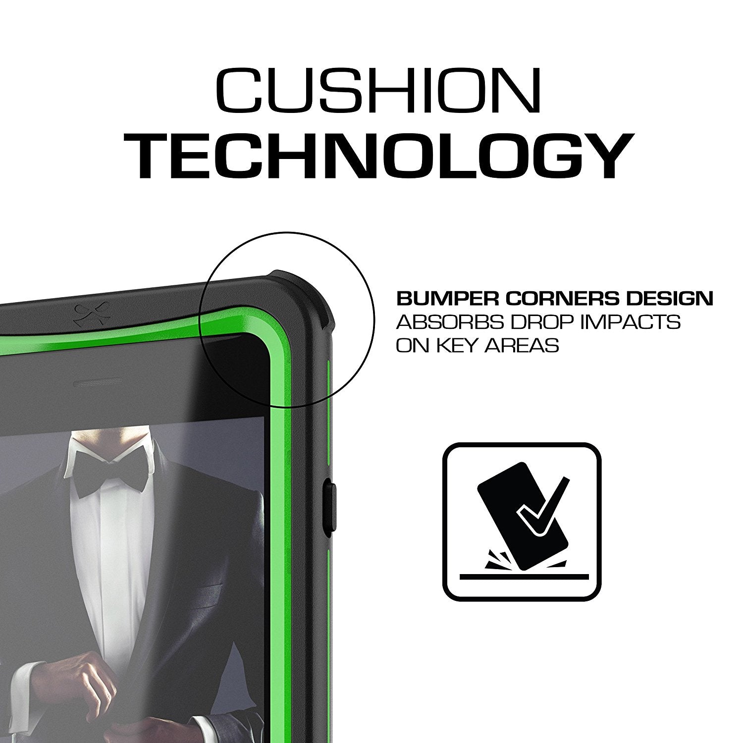 iPhone 7+ Plus case, Ghostek®  Nautical Series  for iPhone 7+ Plus Rugged Heavy Duty Case |  GREEN