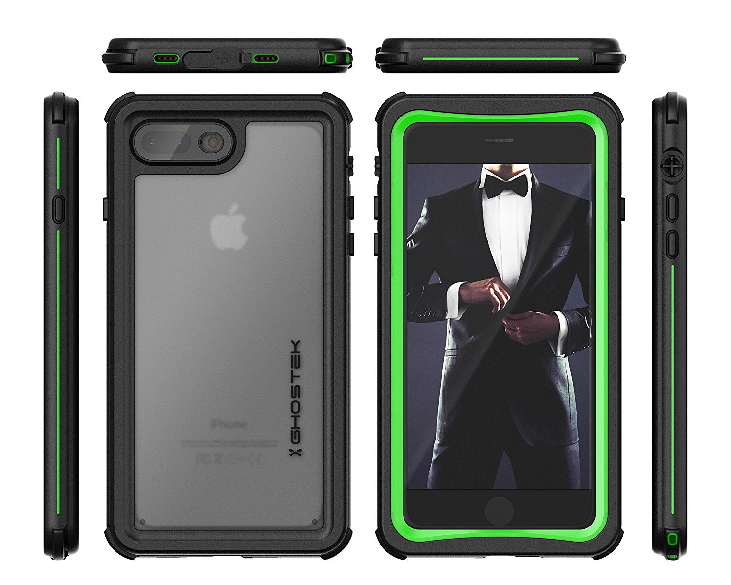 iPhone 7+ Plus case, Ghostek®  Nautical Series  for iPhone 7+ Plus Rugged Heavy Duty Case |  GREEN