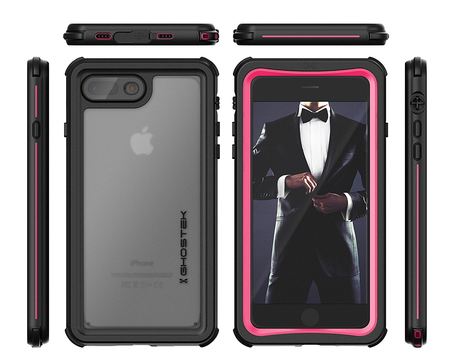 iPhone 7+ Plus case, Ghostek®  Nautical Series  for iPhone 7+ Plus Rugged Heavy Duty Case | Pink