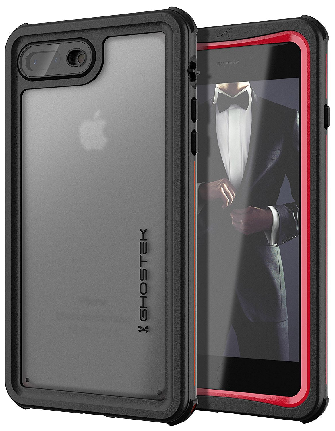 iPhone 7+ Plus case, Ghostek®  Nautical Series  for iPhone 7+ Plus Rugged Heavy Duty Case |  Red
