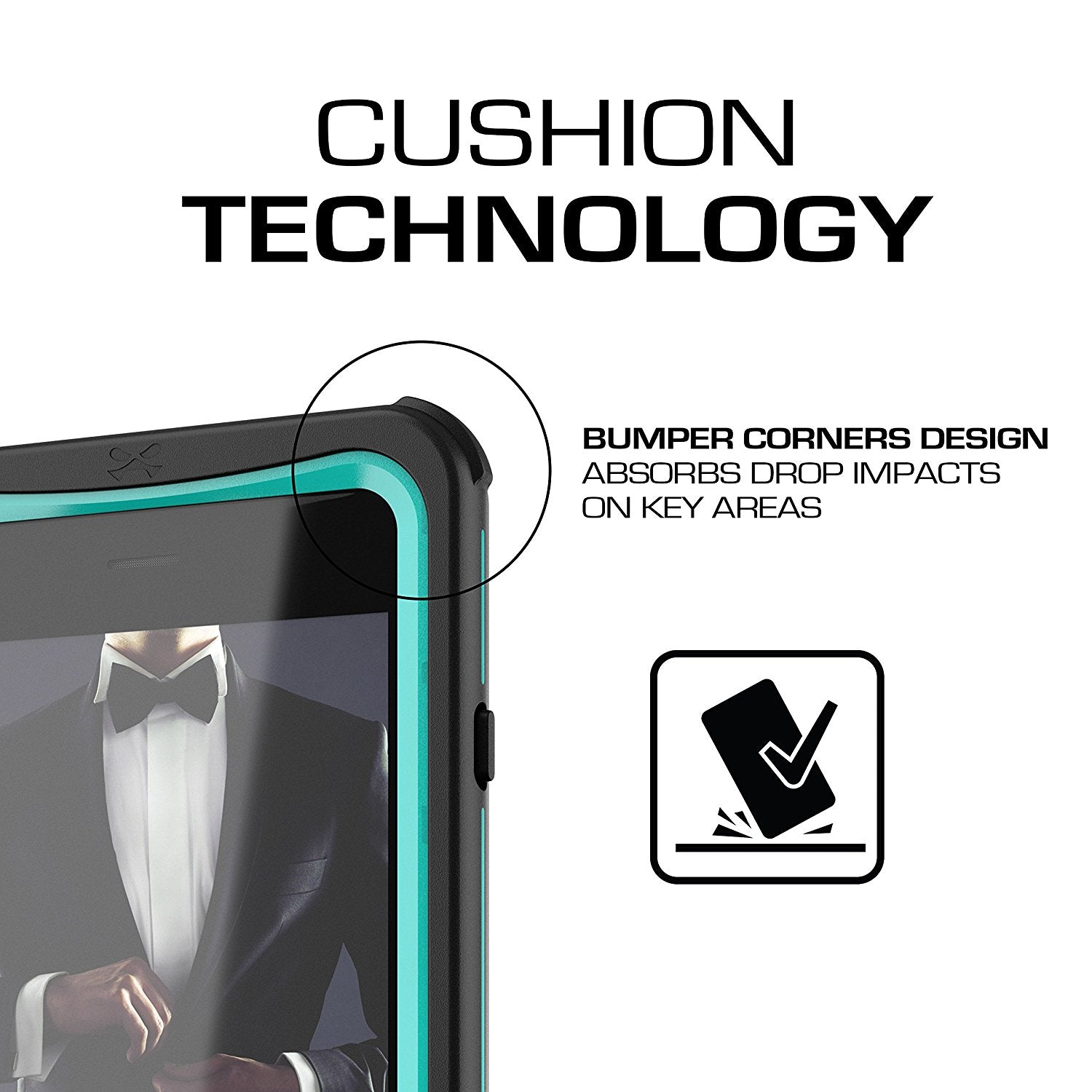 iPhone 7+ Plus case, Ghostek®  Nautical Series  for iPhone 7+ Plus Rugged Heavy Duty Case |  Teal